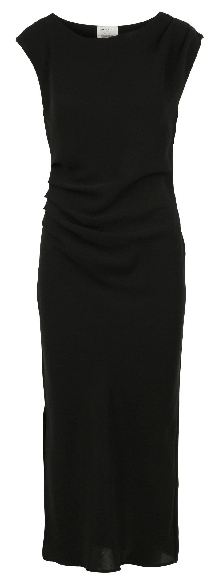 Vestido largo con cuello redondo MAISON 123 Negro