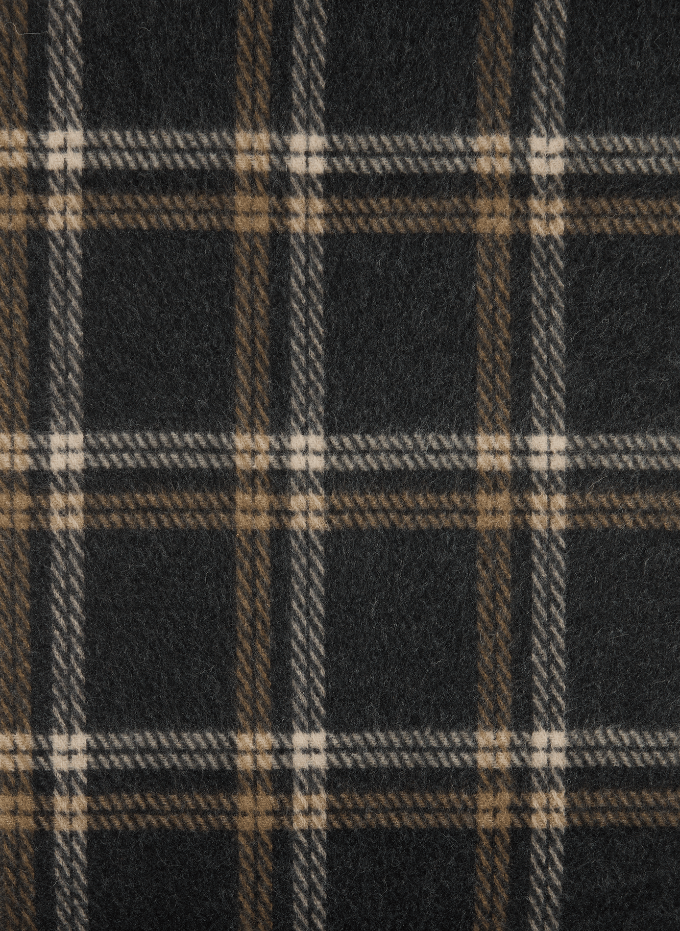Checked scarf with fringed edges SAISON 1865 Black