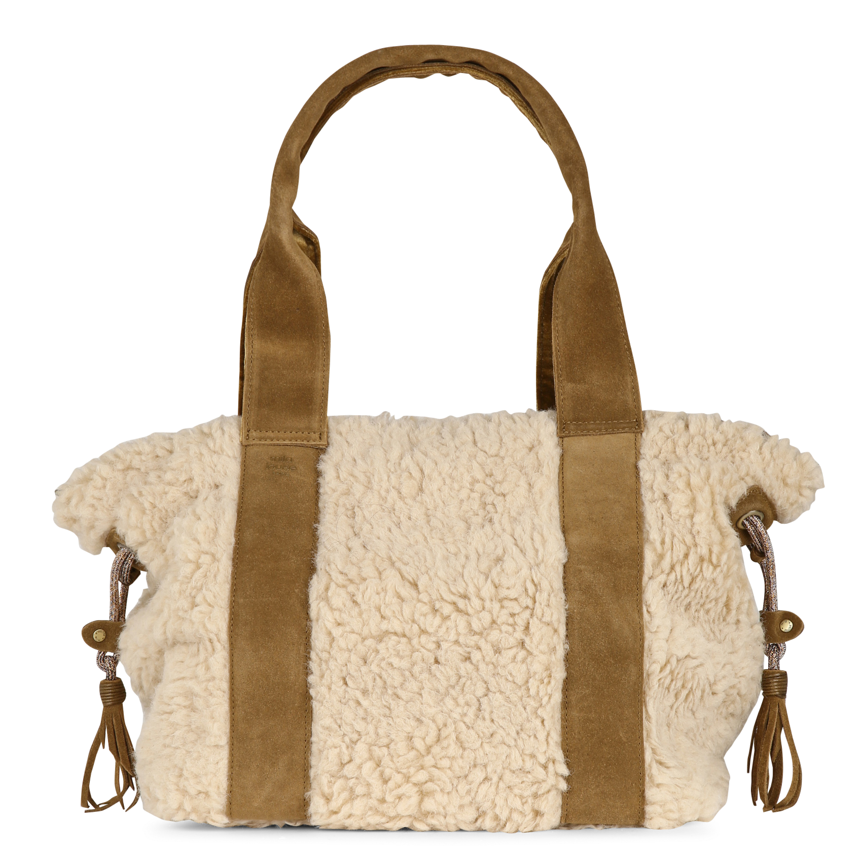 Handtasche aus Kunstpelz MILA LOUISE Beige