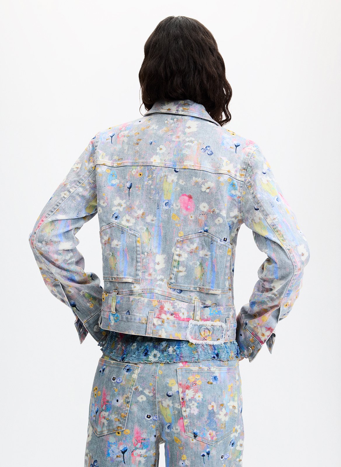 Veste col classique en coton mélangé DESIGUAL Schwarz