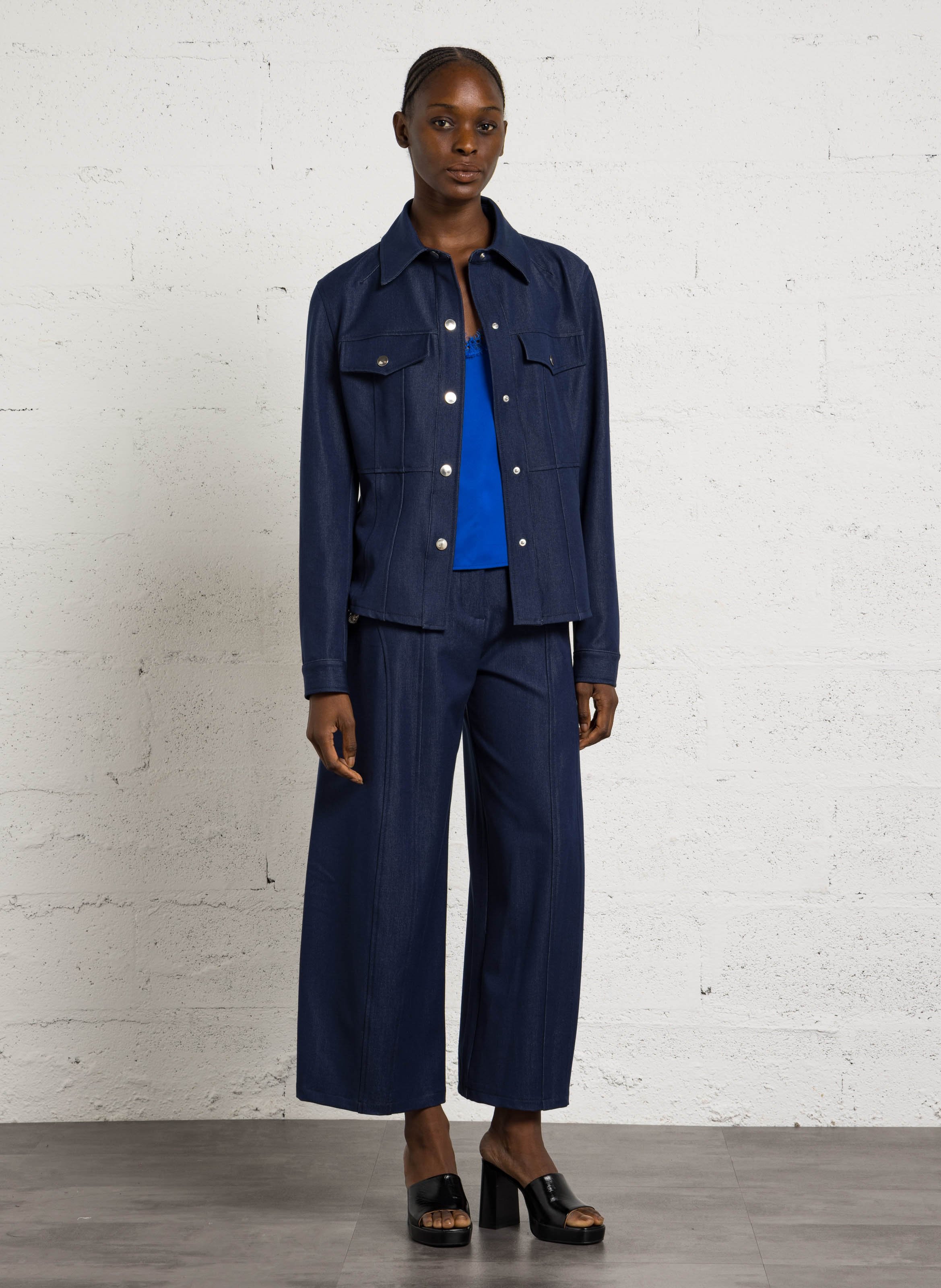 Veste boutonnée effet denim IMPERIAL Blue