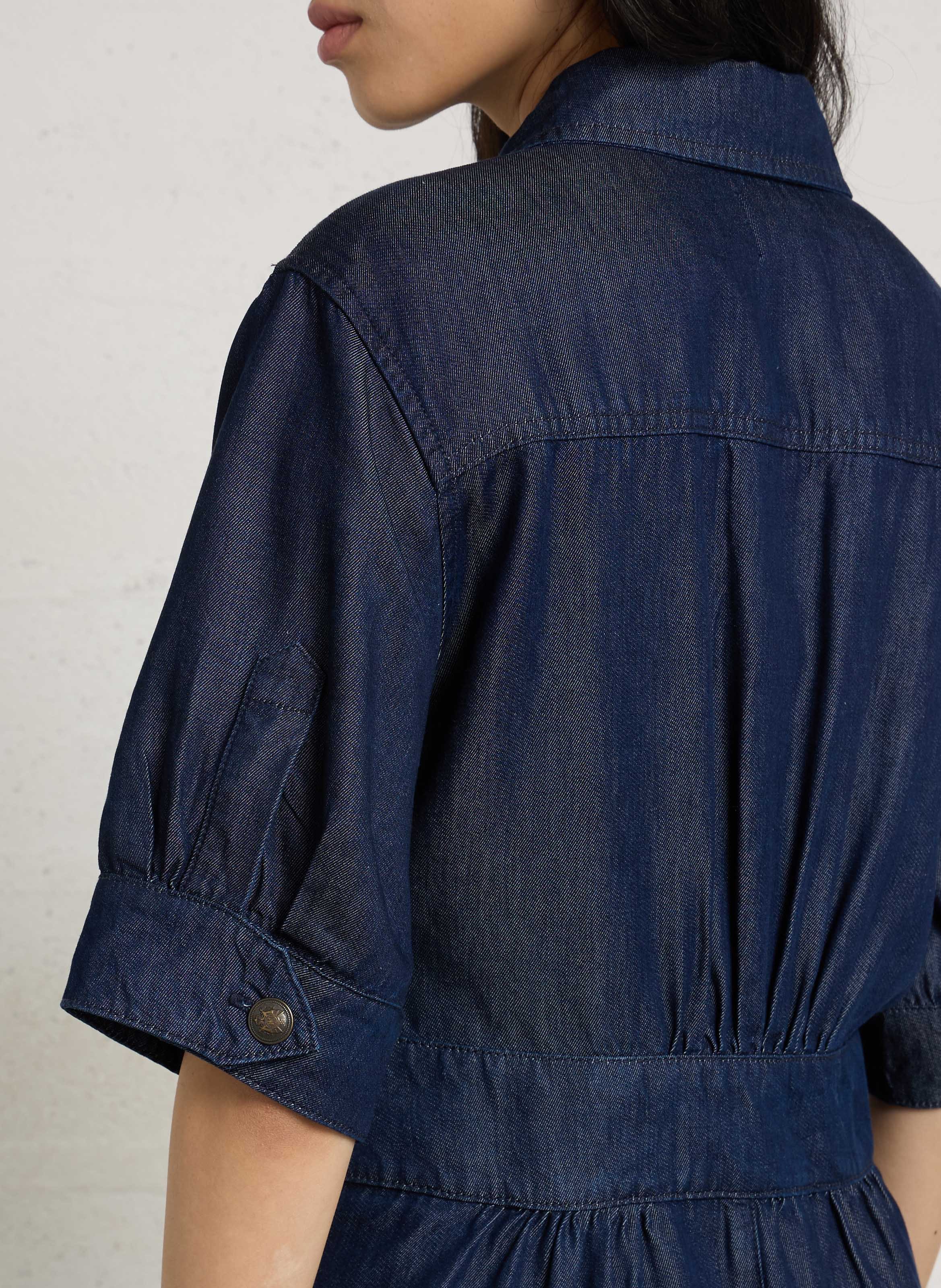 Robe longue effet jean à manches courtes MAISON 123 Bleu