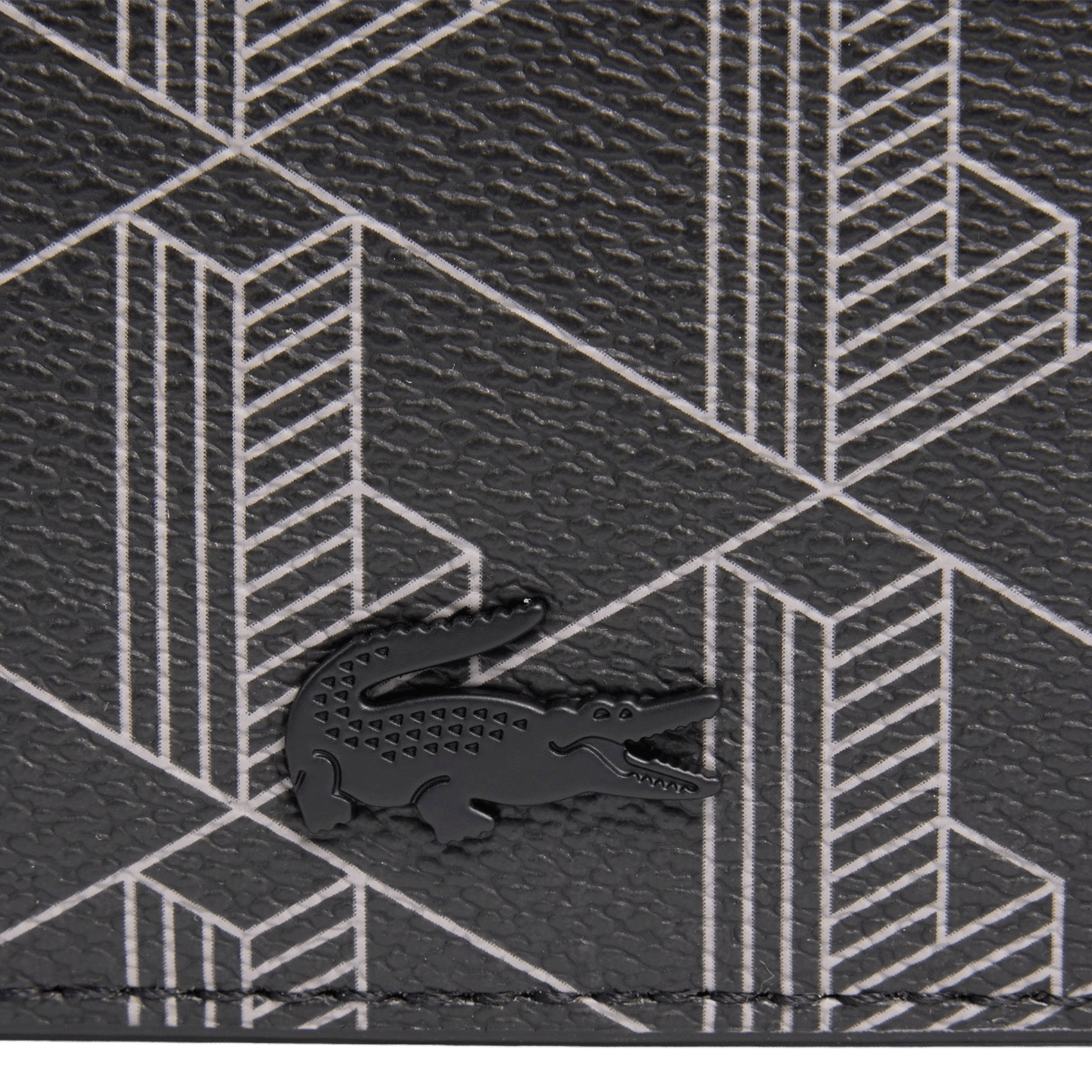 Portefeuille avec imprimé monogramme  LACOSTE Noir