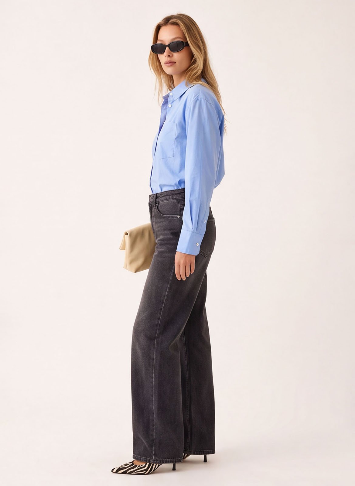 Straight Cut Jeans aus Baumwolle KOOKAI Schwarz