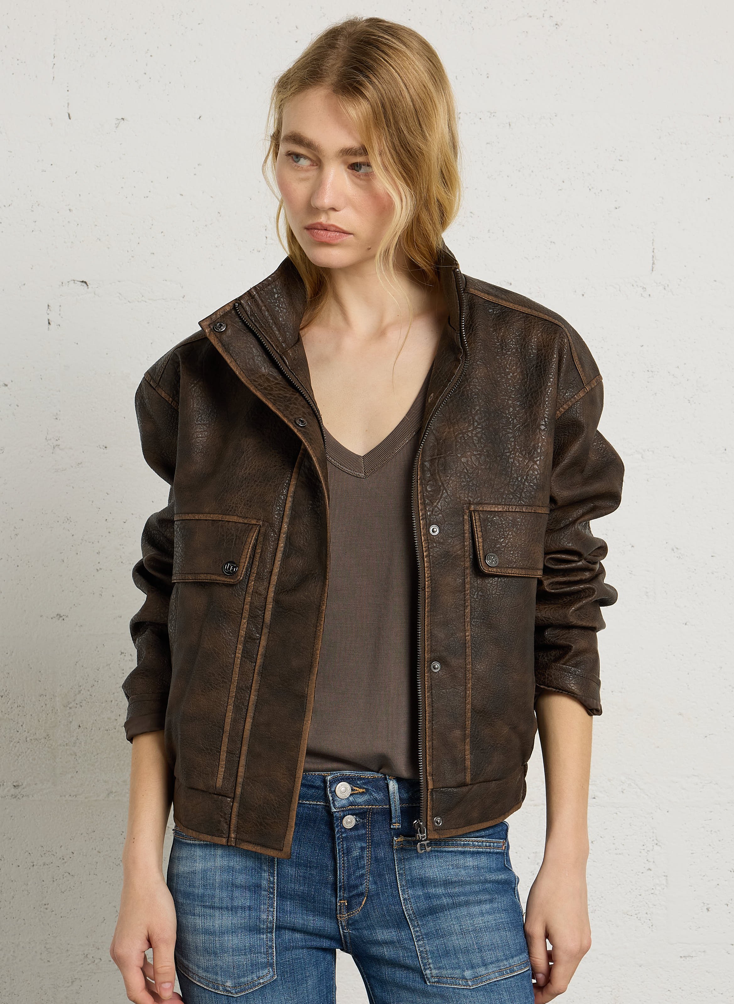 Brownie jacket LE TEMPS DES CERISES Brown