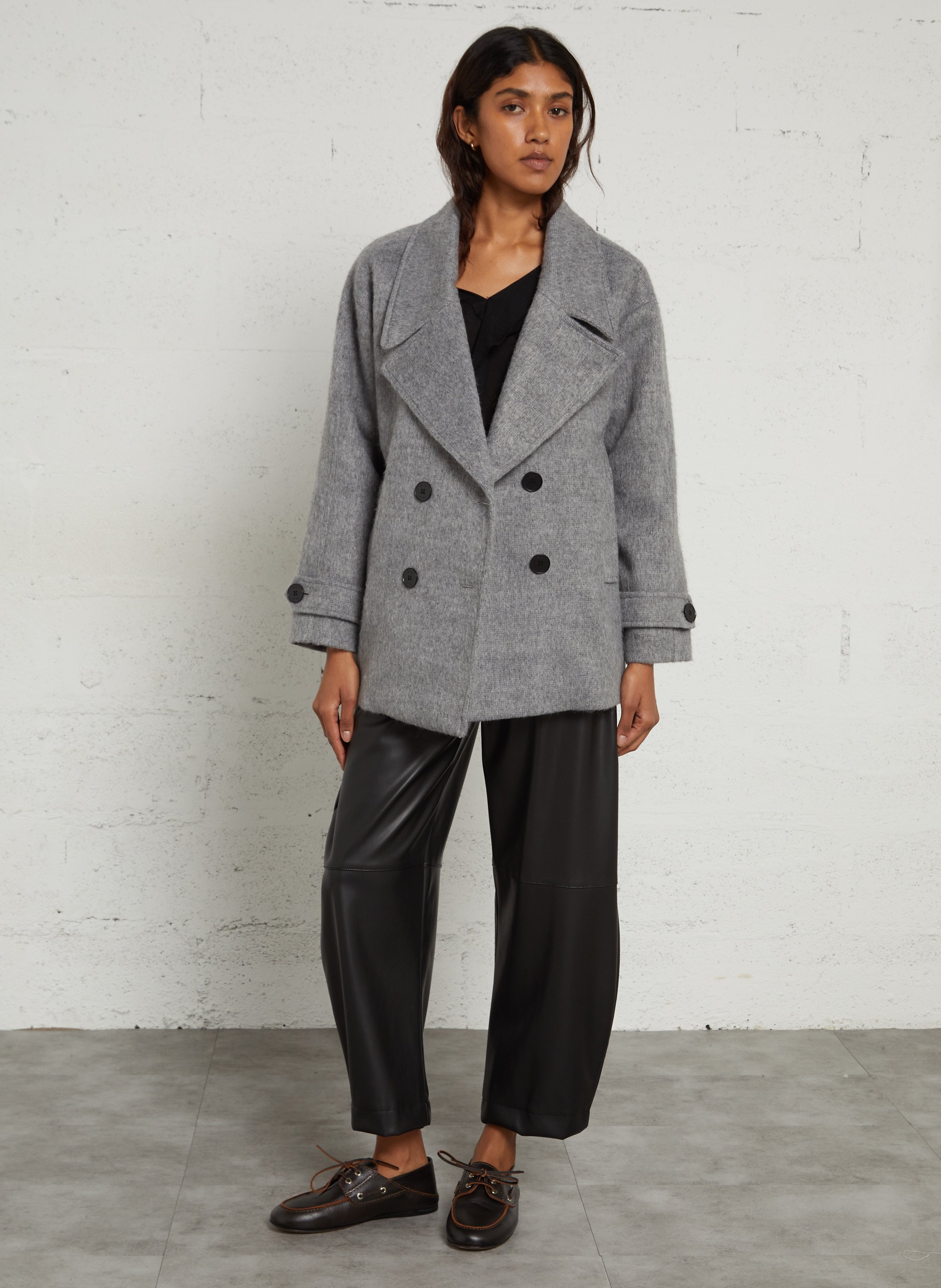 Faux fur jacket IKKS Grey