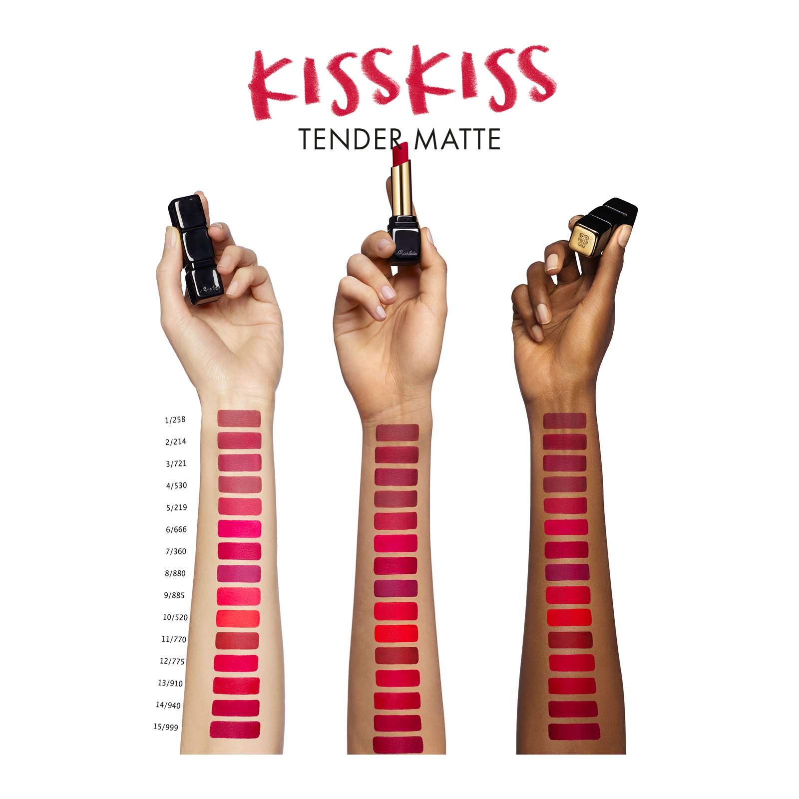 KissKiss Tender Matte - Strahlender, matter Lippenstift mit 16 Std. Pflege-Effekt Kiss rouge
