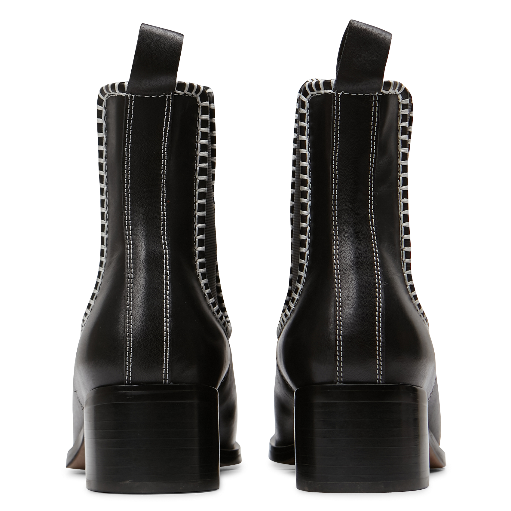 Leather ankle boots MI/MAI Black