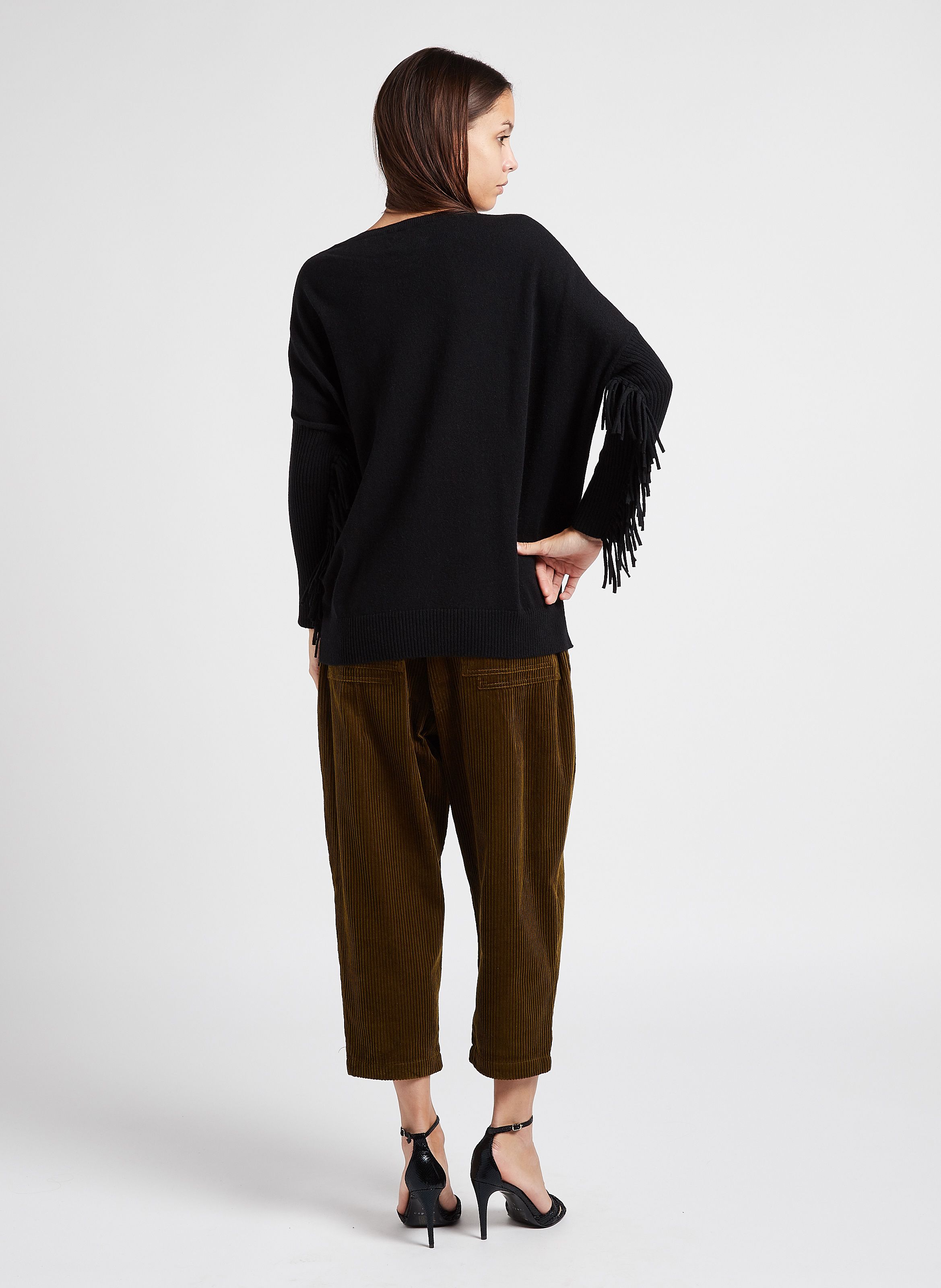 Rib knit carrot sweater on sale pants