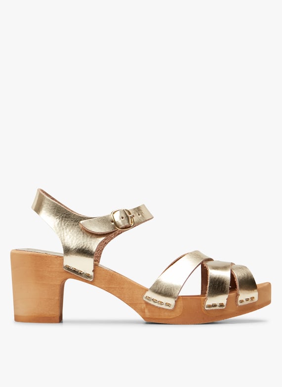 High Metallic Leather Sandals Or Bosabo Women ALIX MIROR OR OR Place des Tendances
