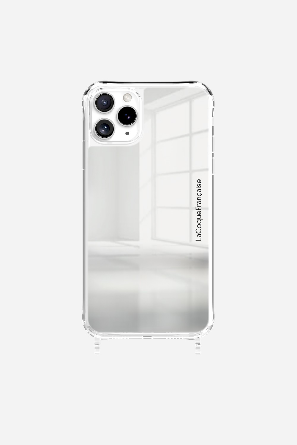 Coque de téléphone miroir avec anneaux pour iphone 11 pro LA COQUE FRANCAISE Argent