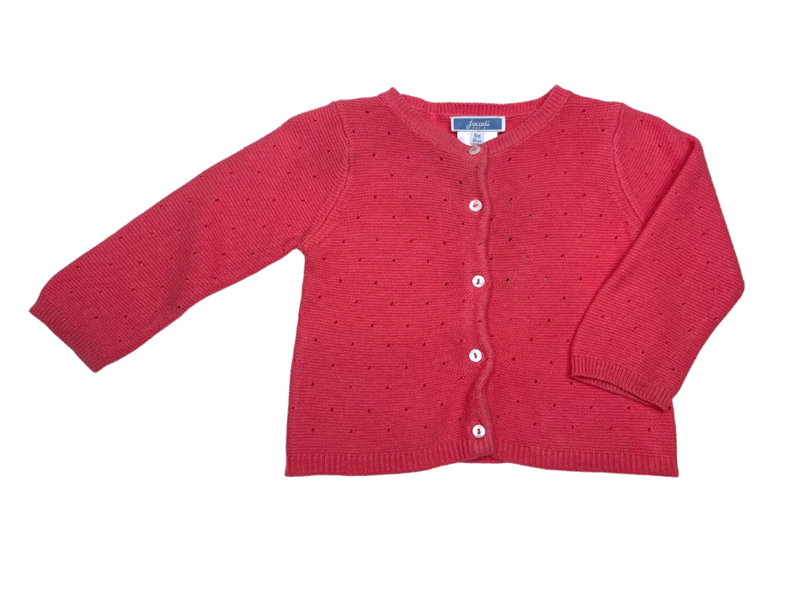 Pink baby cardigan - 6 months JACADI - Seconde Main Pink