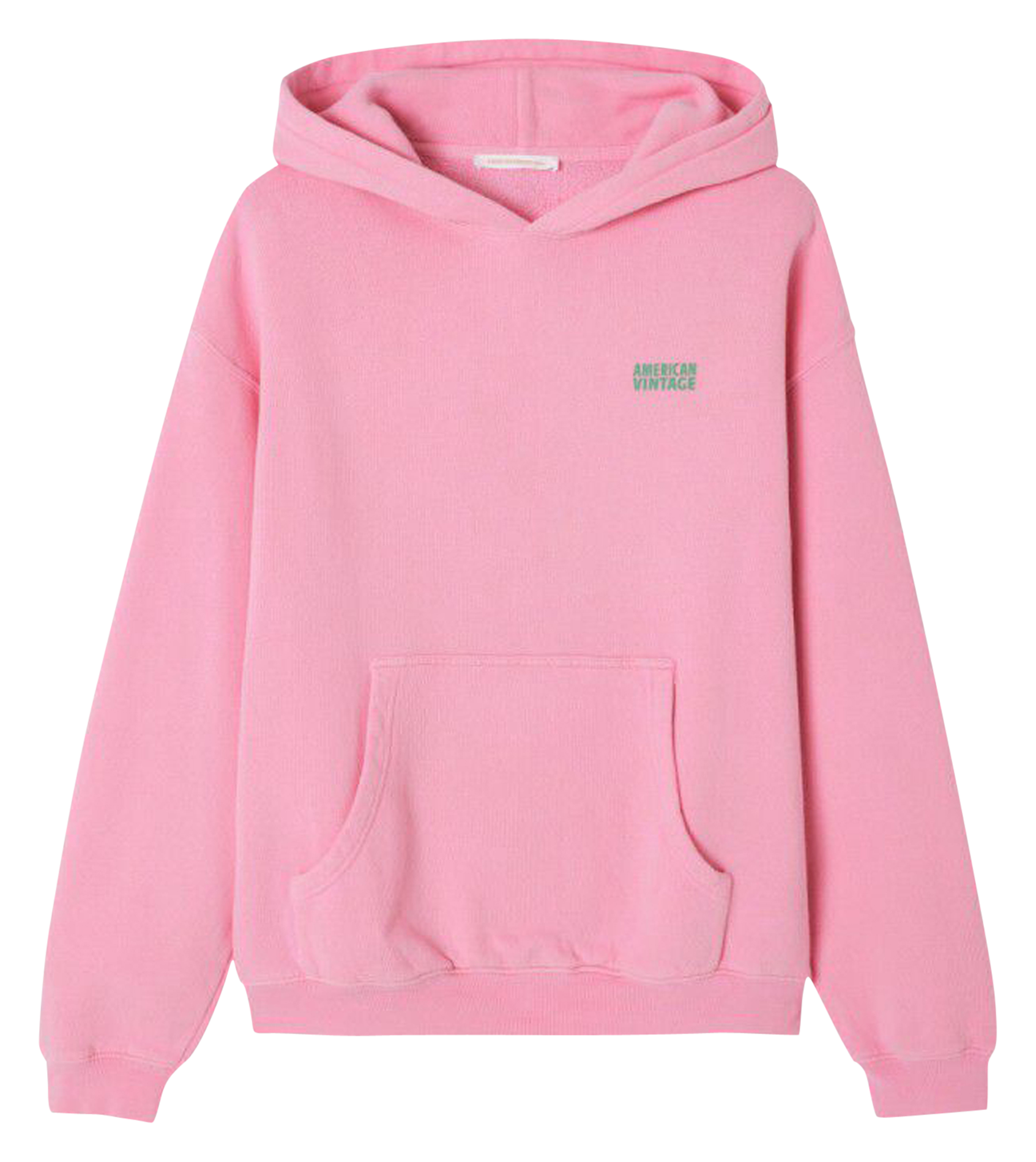 Sweat ample molletonné à capuche en coton AMERICAN VINTAGE Rose