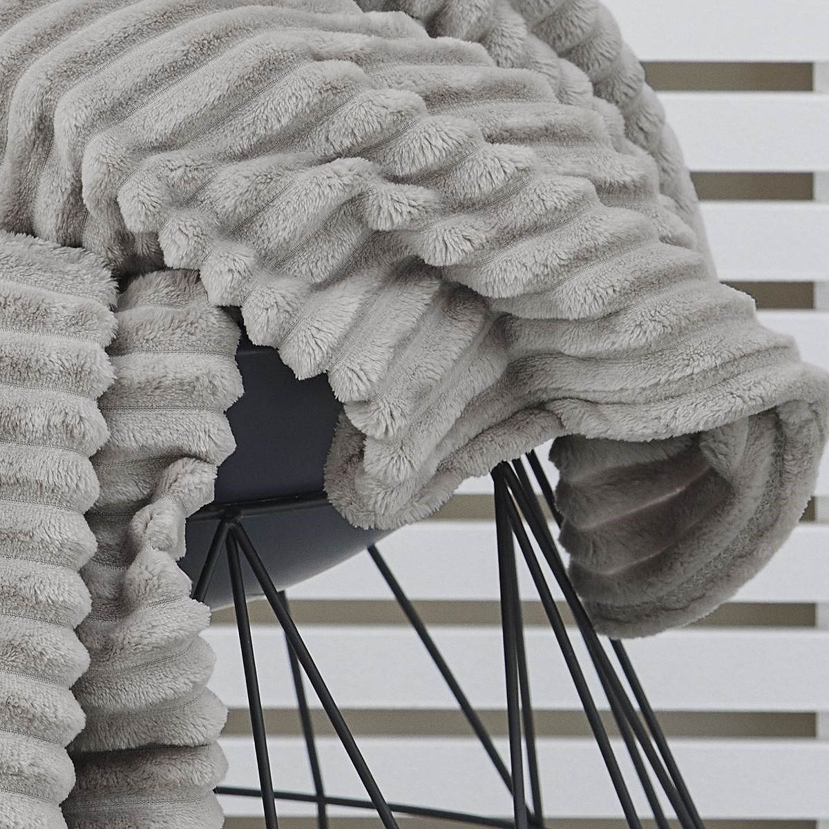 Plain ribbed throw TODAY LINGE DE MAISON Beige