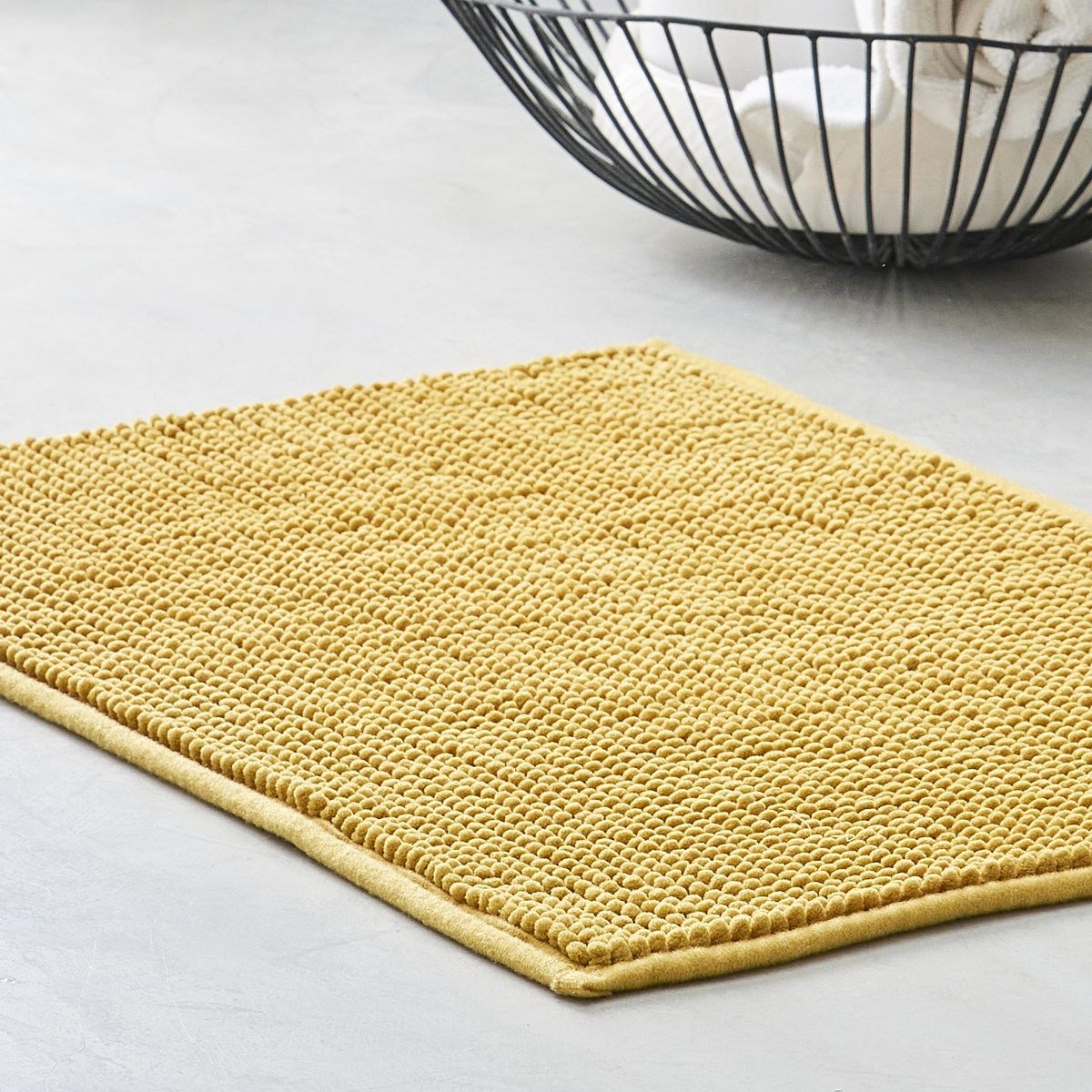 Spotted bath mat TODAY LINGE DE MAISON Yellow