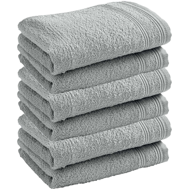 100% combed cotton hand towel COTON PUR Grey