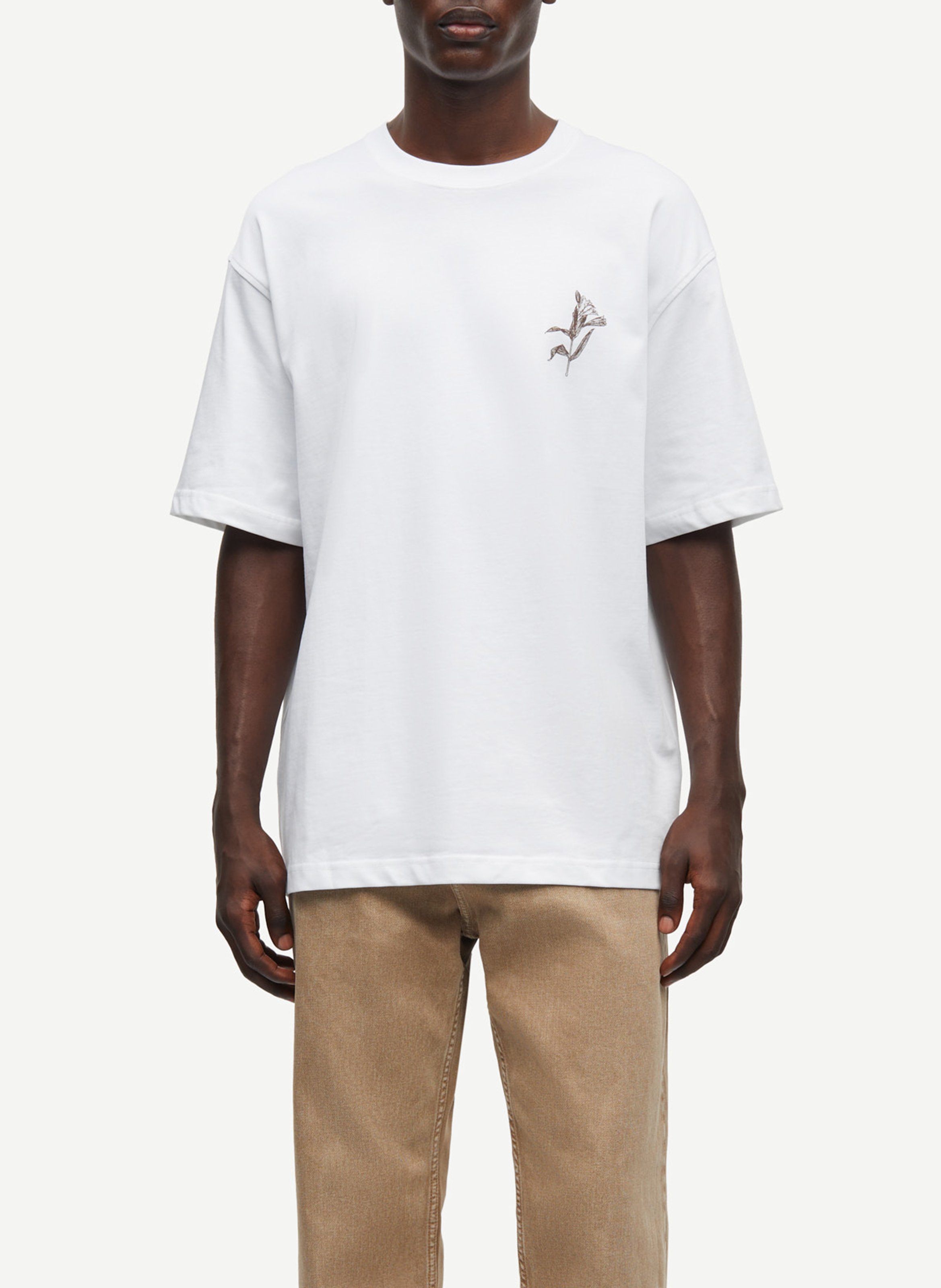 Tee-shirt droit en coton bio imprimé SAMSOE SAMSOE Multicolore