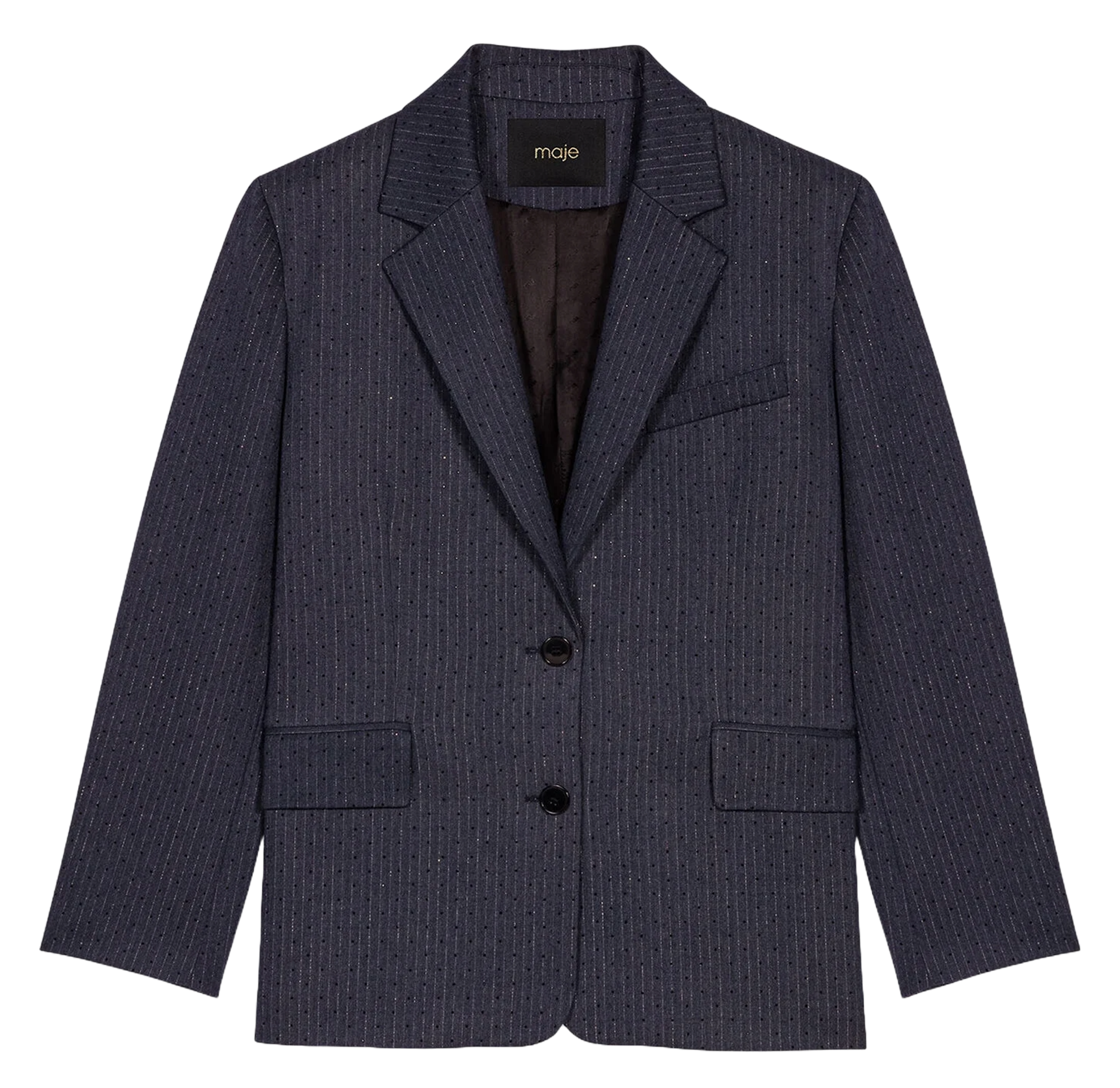 Striped suit jacket MAJE Blue