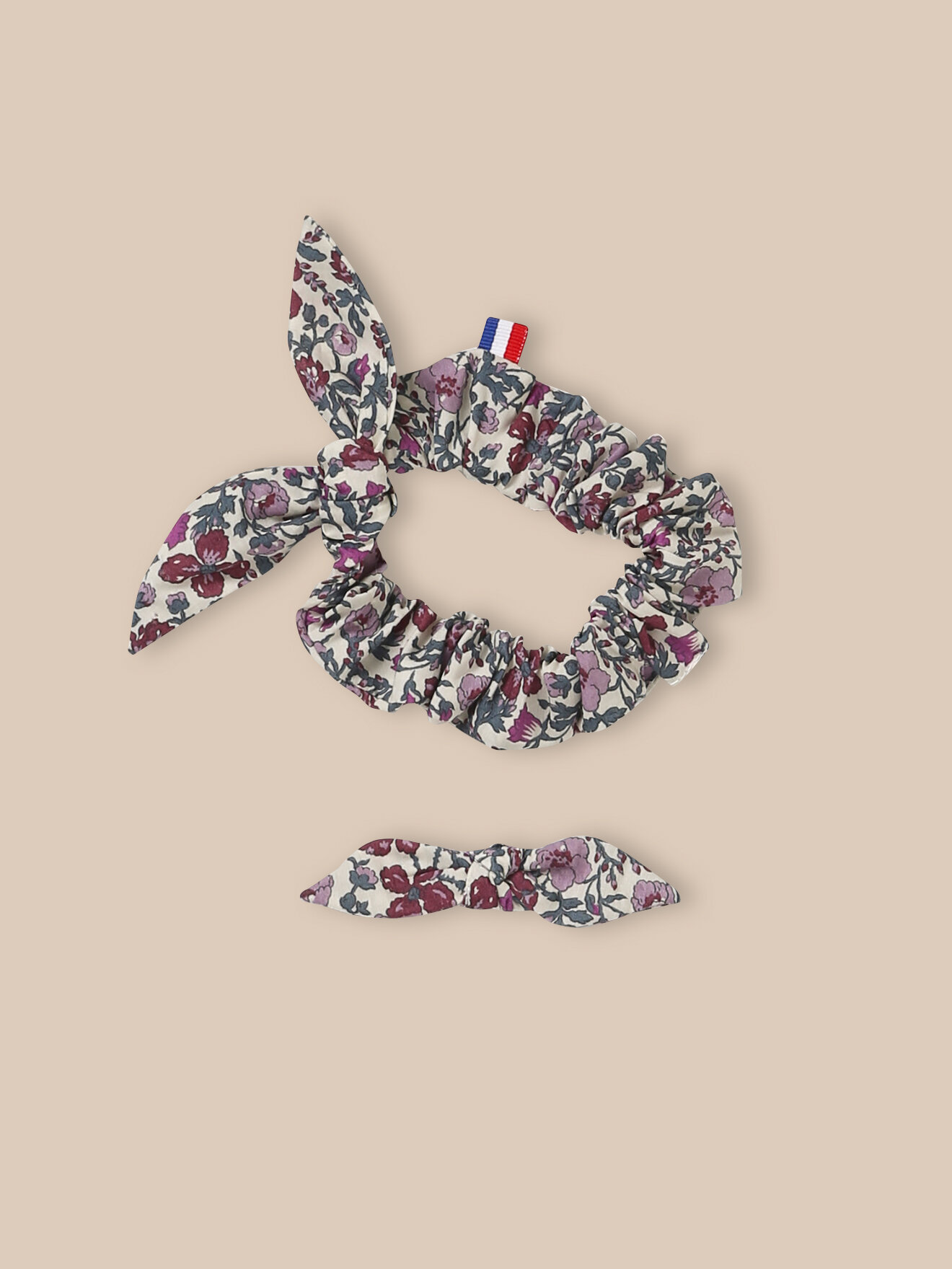 Scrunchie + hair clip in Liberty fabric CYRILLUS Purple