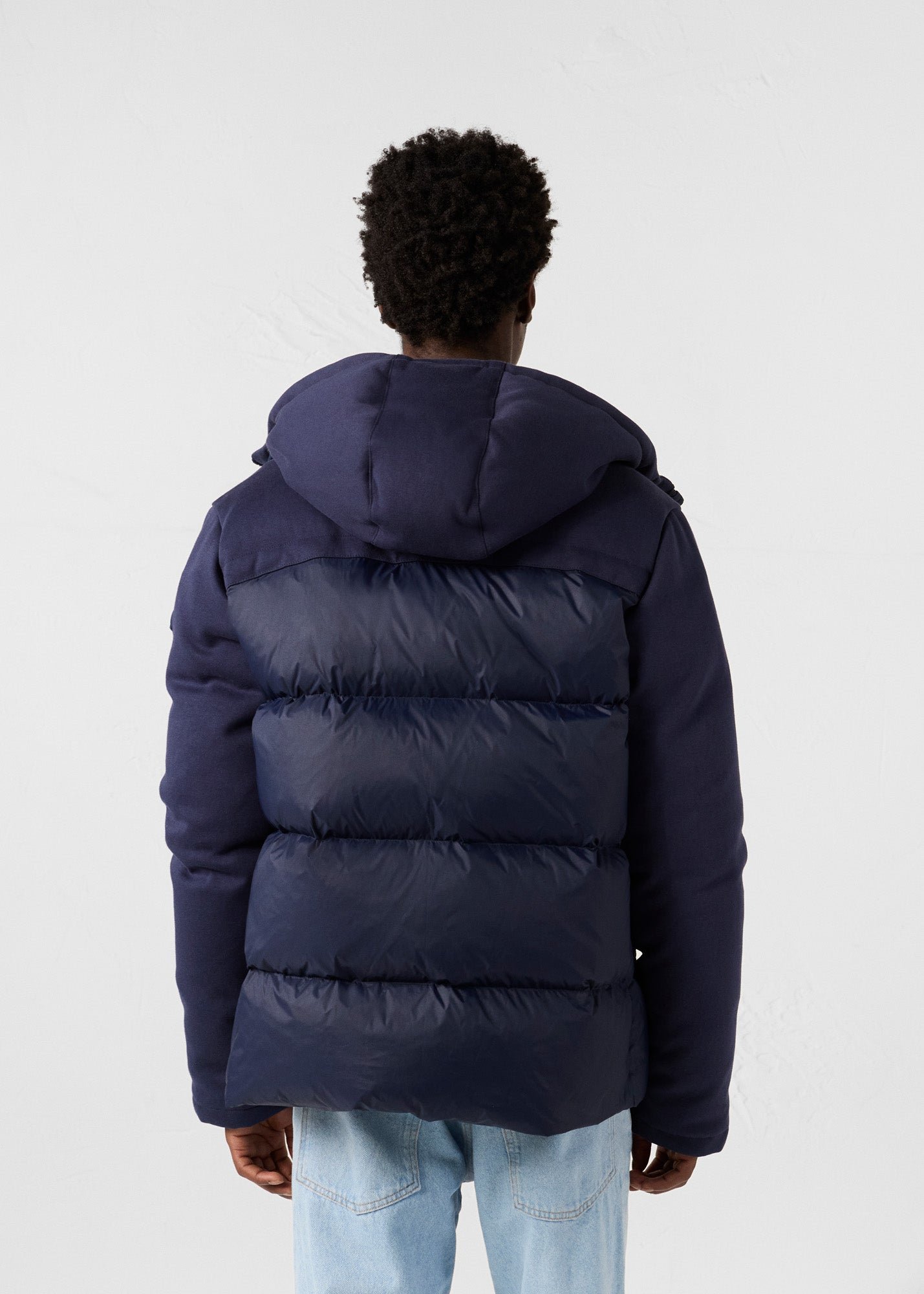 Thunder bi-material puffer jacket JOTT Blue