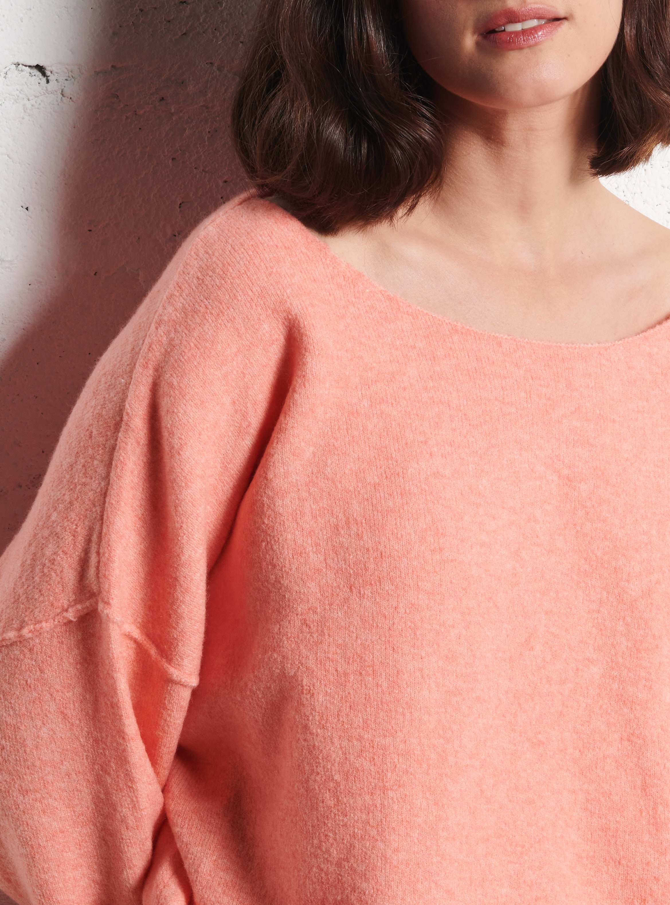 Pull col bateau en laine mélangée AMERICAN VINTAGE Orange