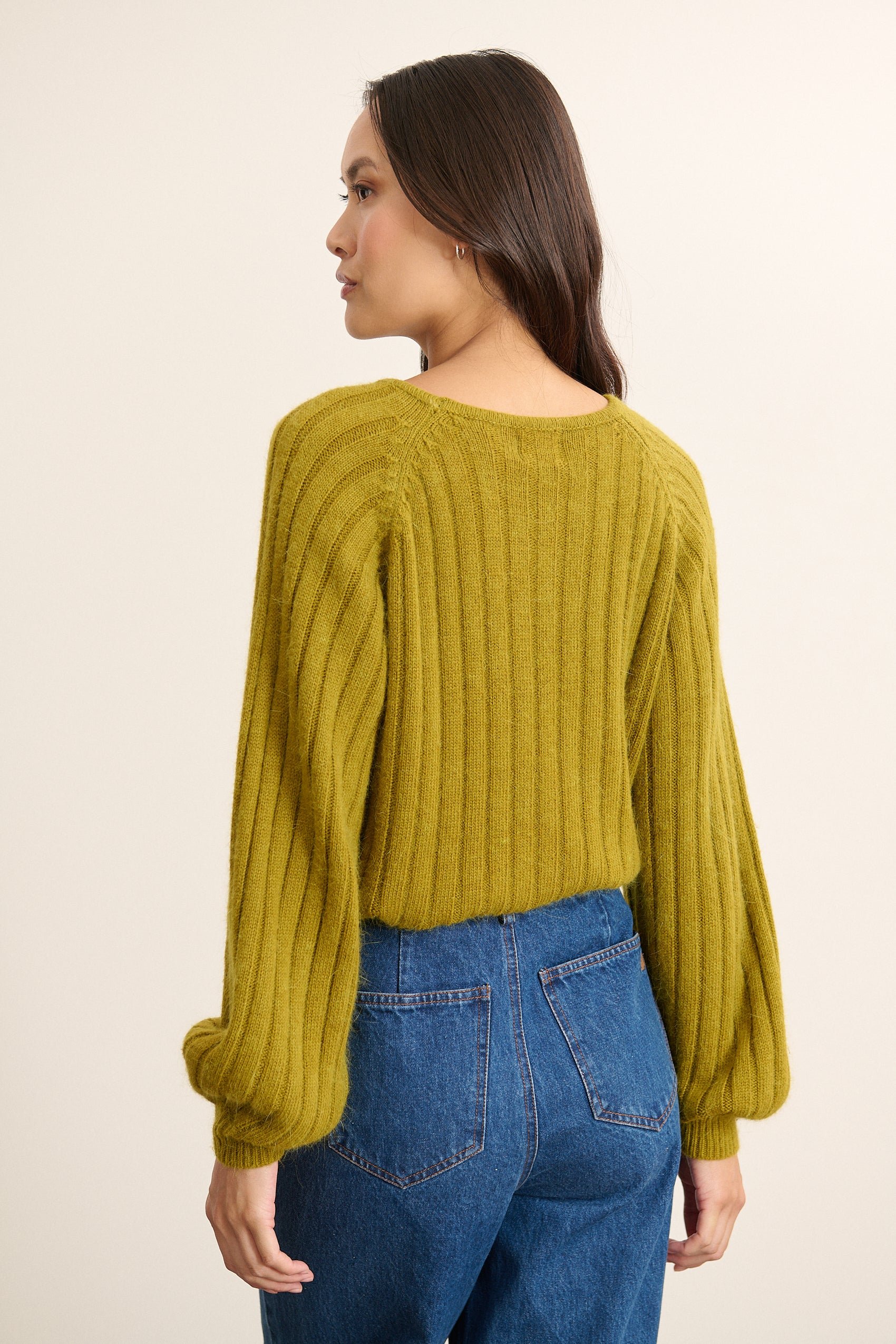 Knitted ribbed sweater GARANCE PARIS Green