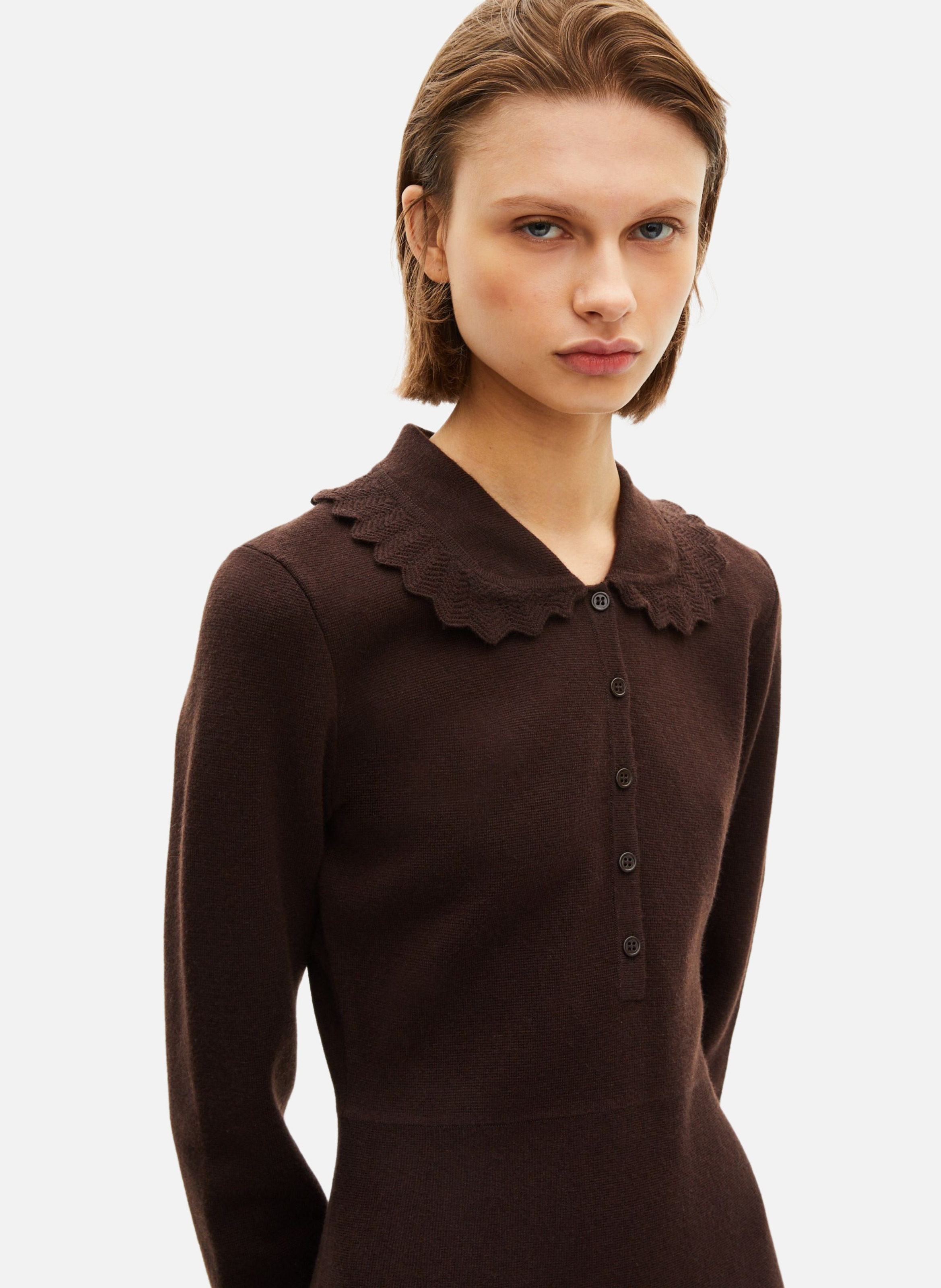 Knit dress THE KOOPLES Brown