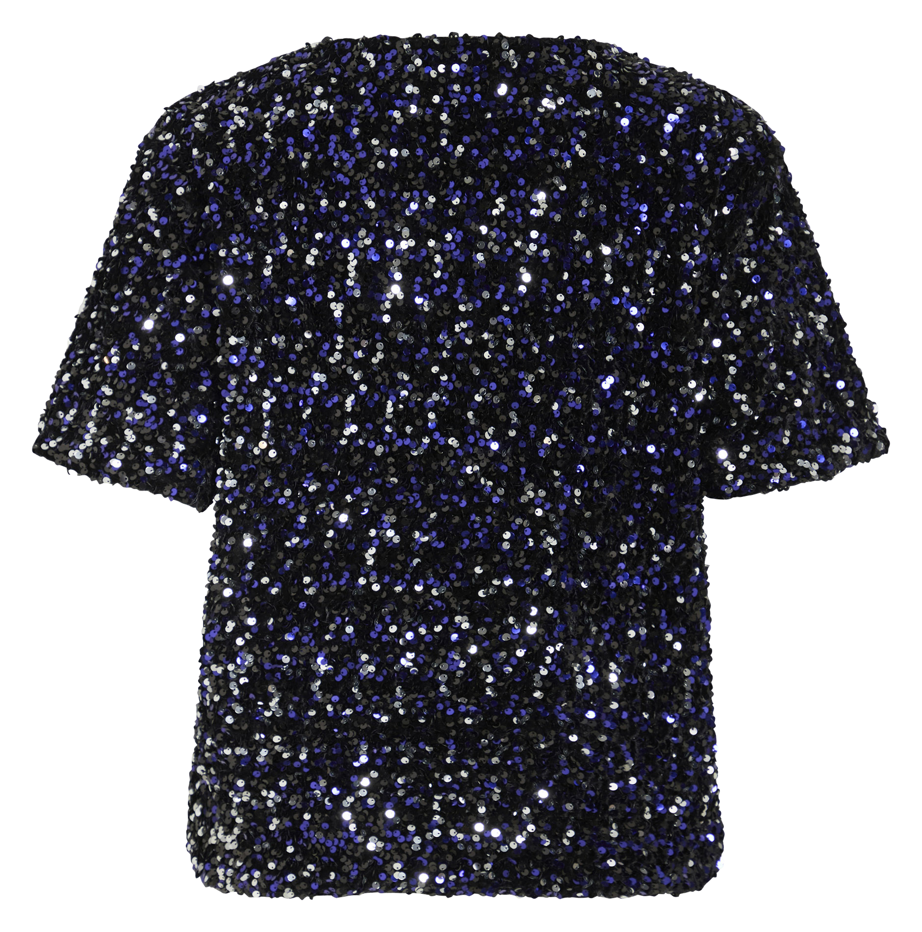 Top droit col rond à sequins VILA Bleu