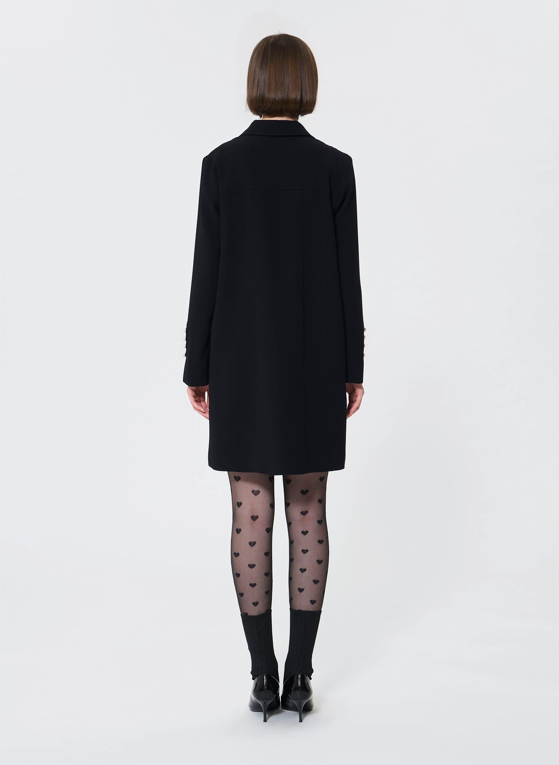 Abito corto diritto unito TARA JARMON Nero