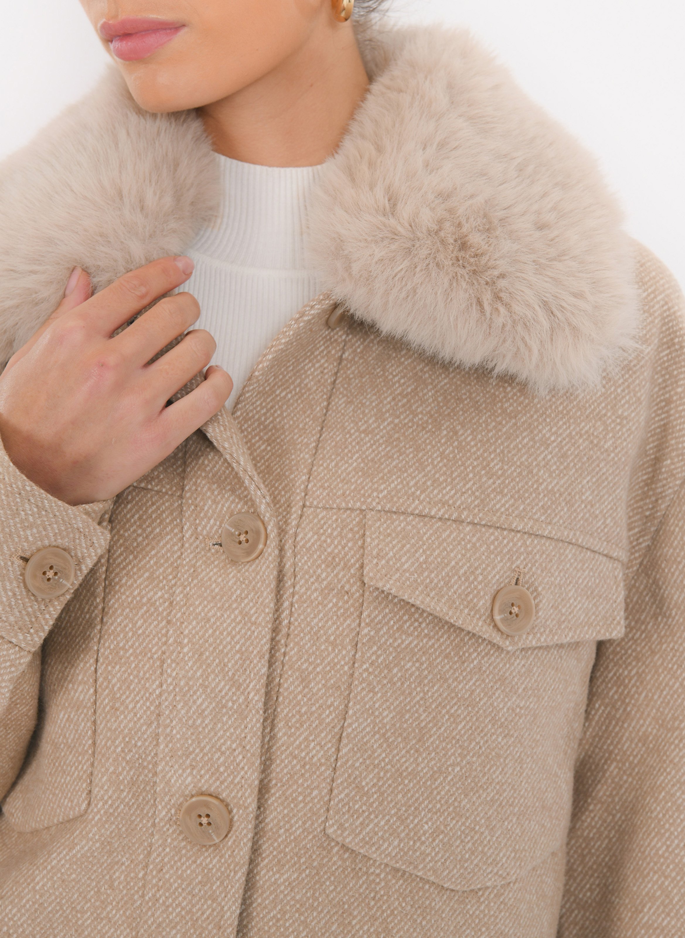 Blouson col classique  KOOKAI Beige