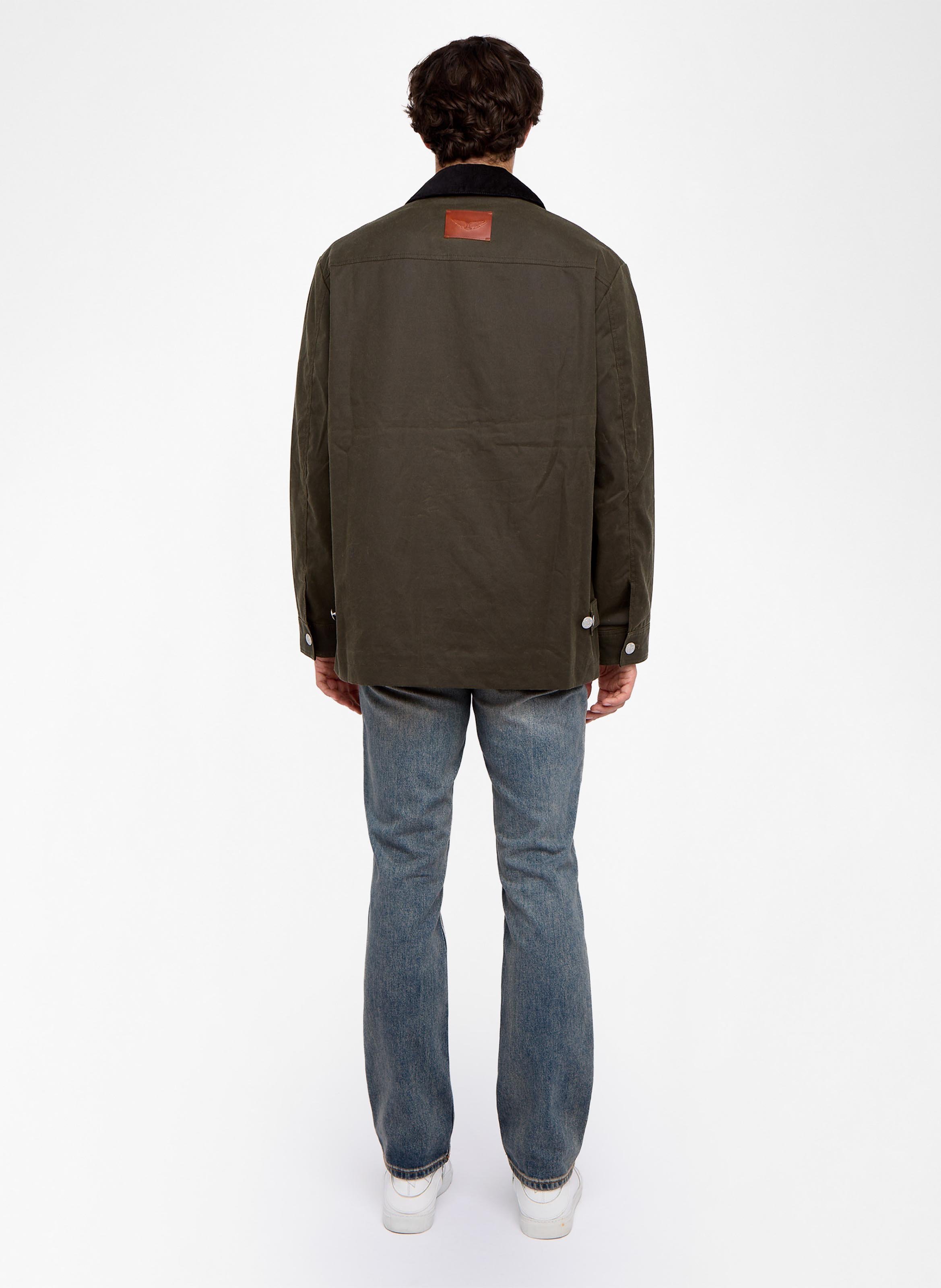 Cotton jacket with classic collar ZADIG&VOLTAIRE Green