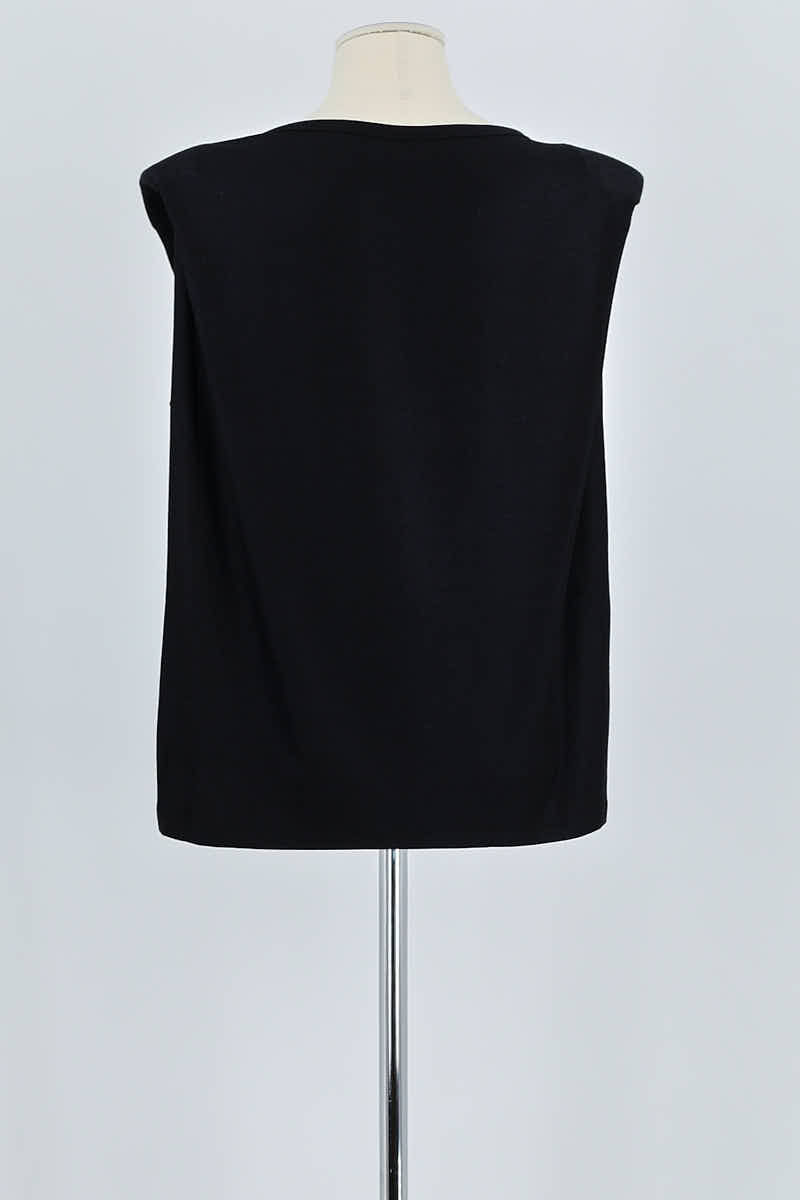 Azawood sleeveless top MAJESTIC FILATURES - SECONDE MAIN Black