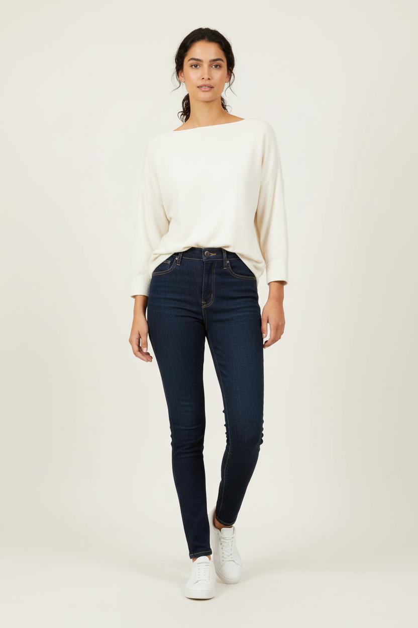 Cropped slim jeans with studs LEVI'S - Seconde main Blue
