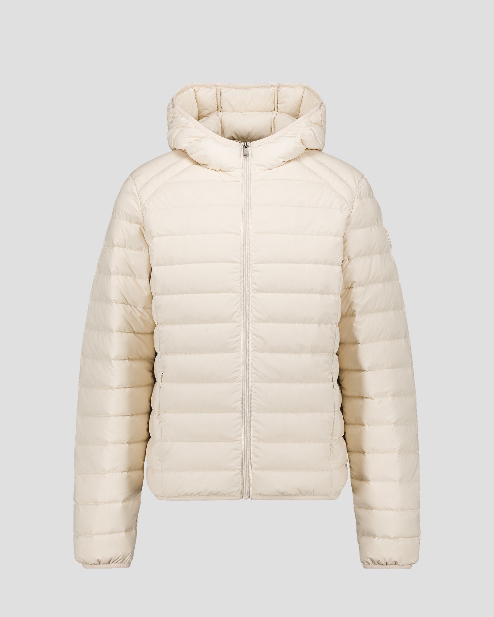 Frantz Stretch Lightweight Hooded Puffer Coat JOTT White