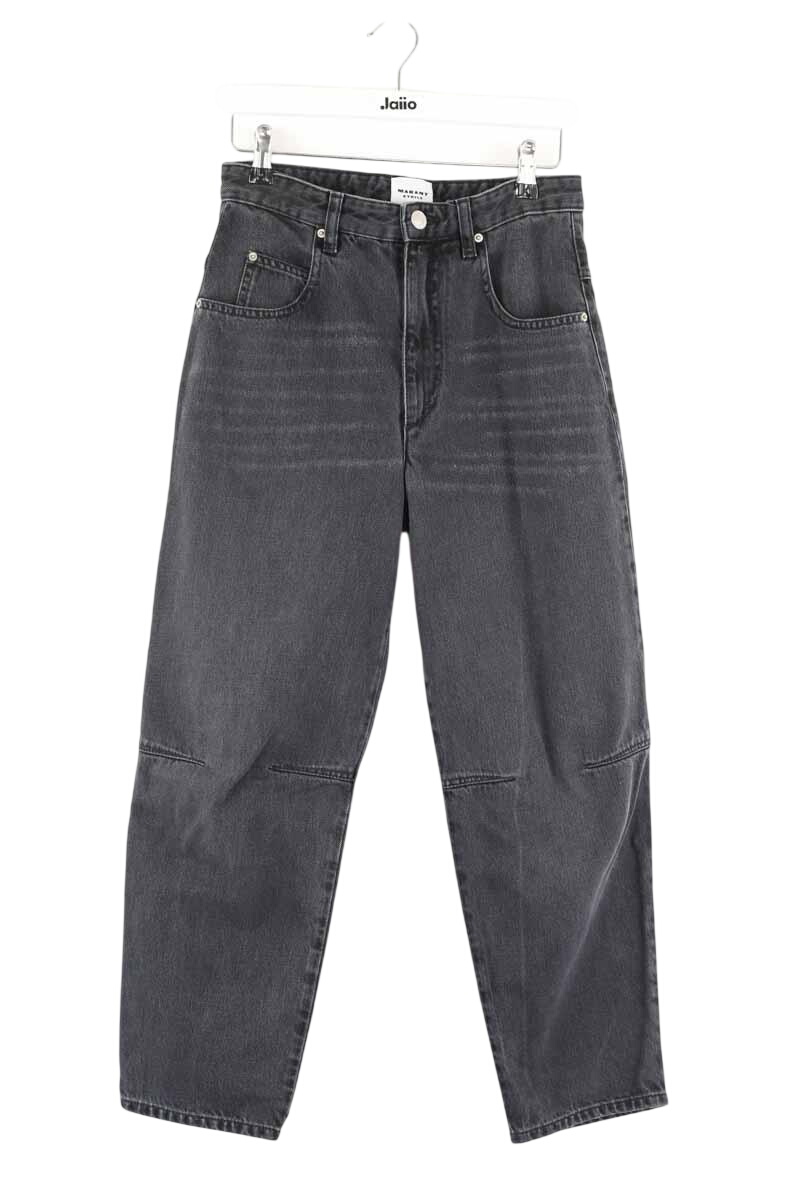 Cropped slim jeans with studs ISABEL MARANT ÉTOILE - SECONDE MAIN Grey