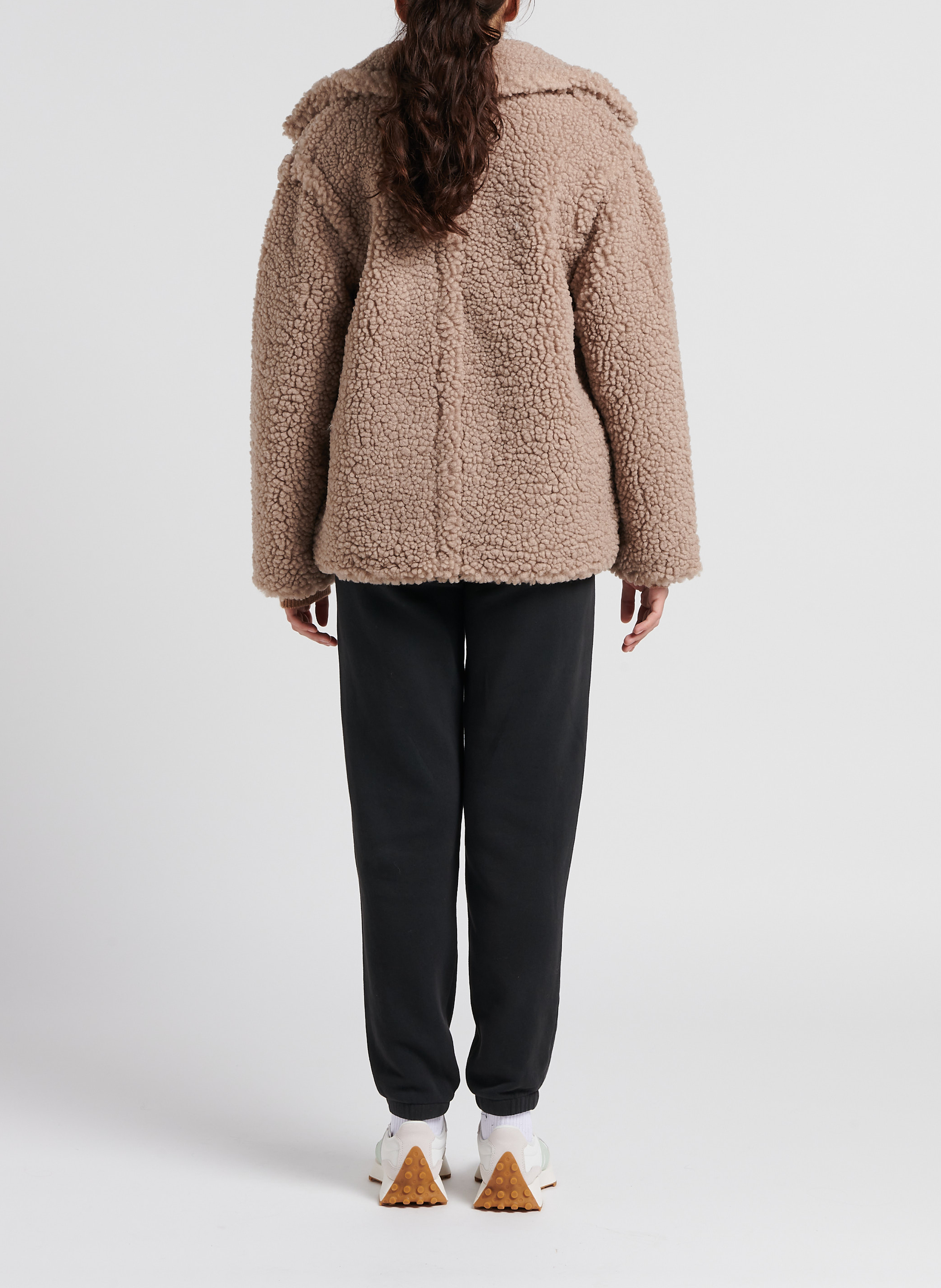 High-waisted cotton-blend track pants AMERICAN VINTAGE Black