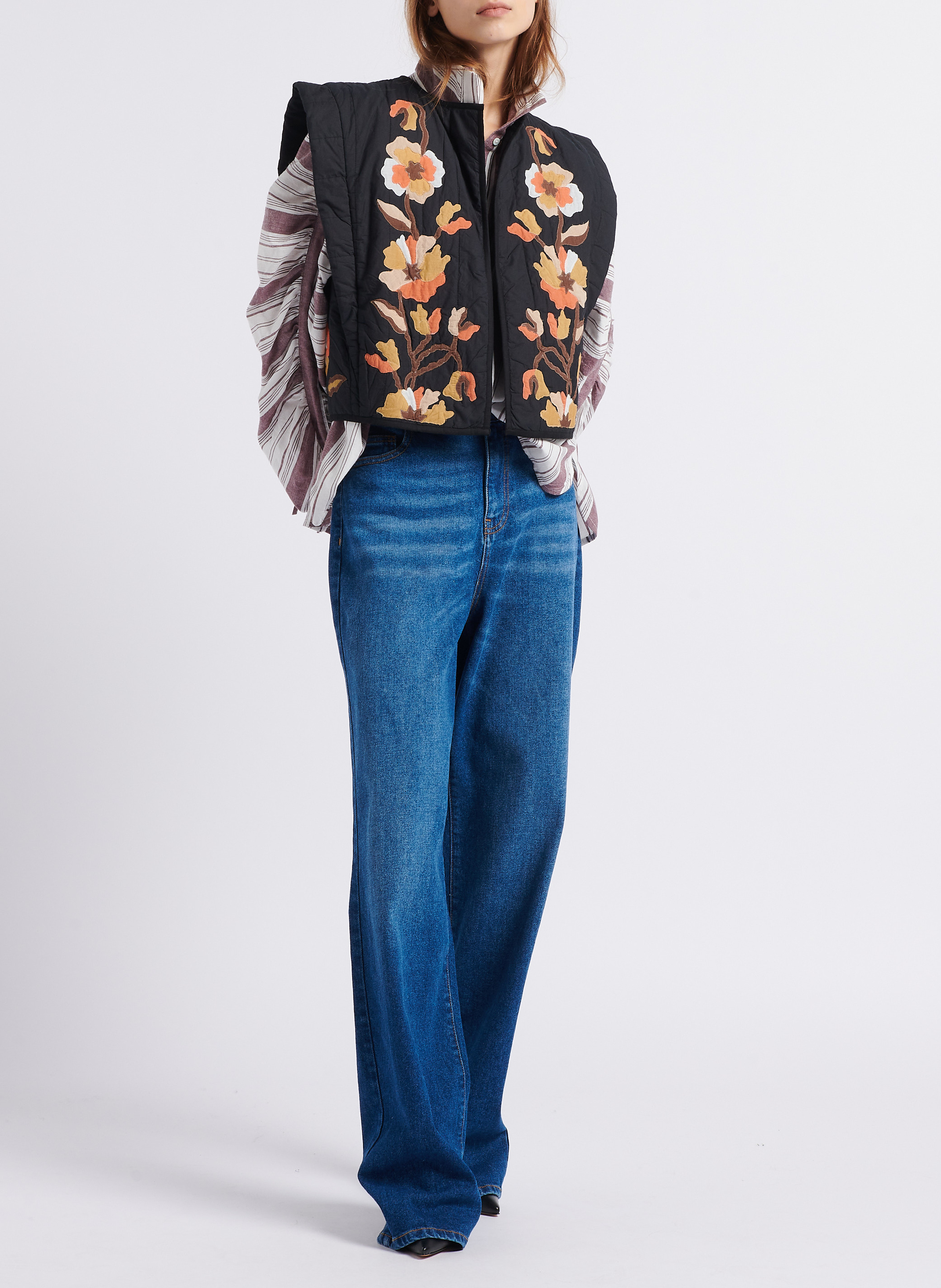 Kurzer Bolero aus gesteppter Baumwolle V DE VINSTER Schwarz