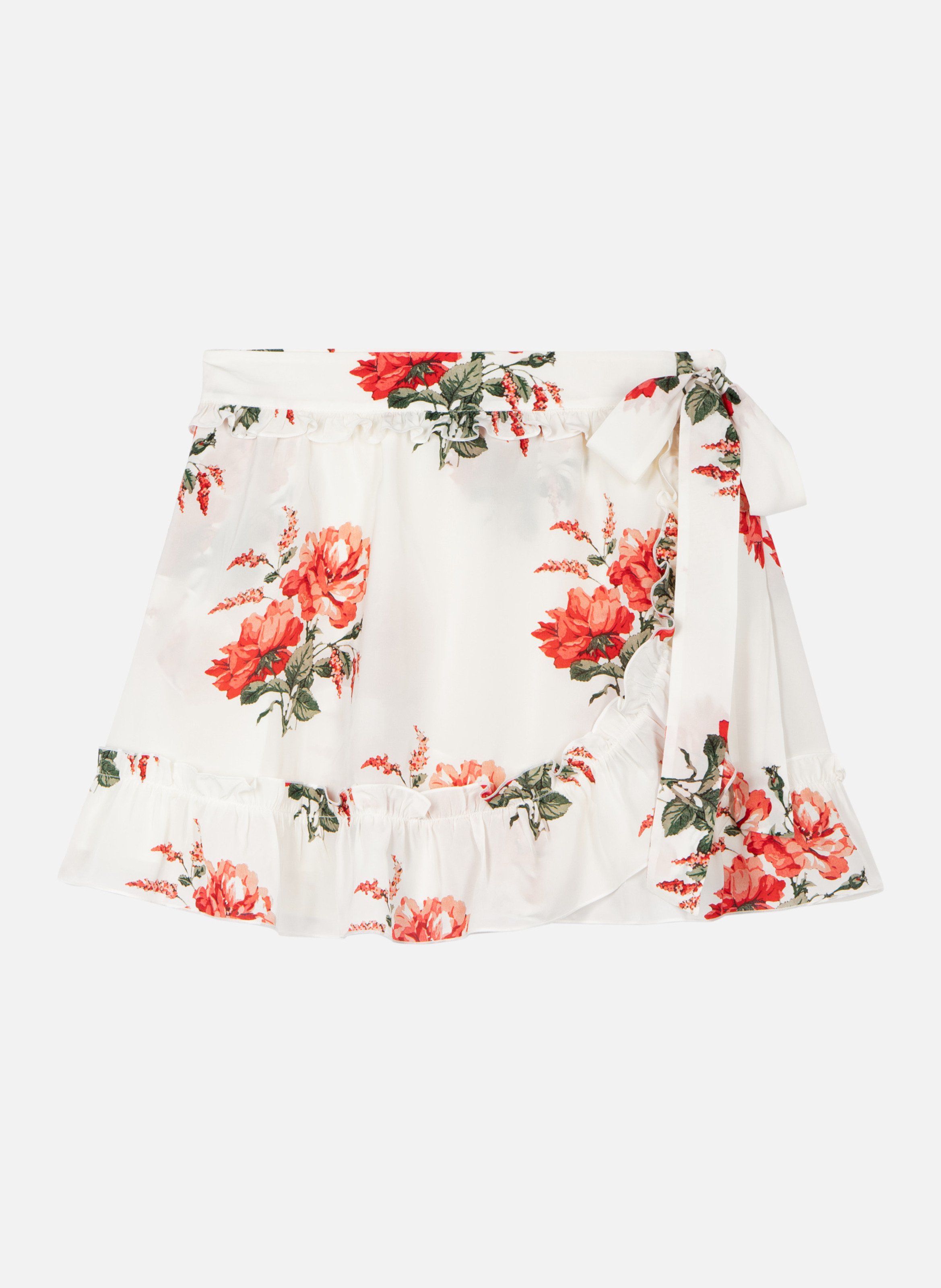Floral print wrap mini skirt THE KOOPLES White