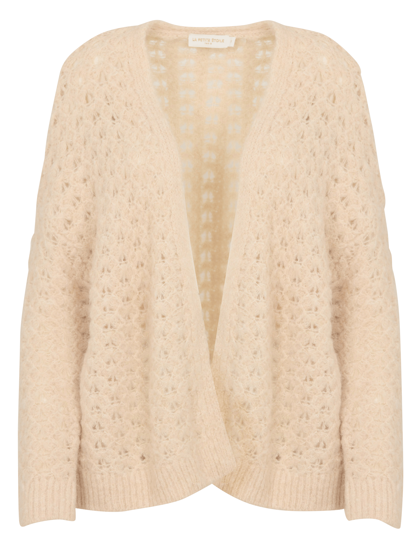 Oversized knitted cardigan LA PETITE ETOILE Beige