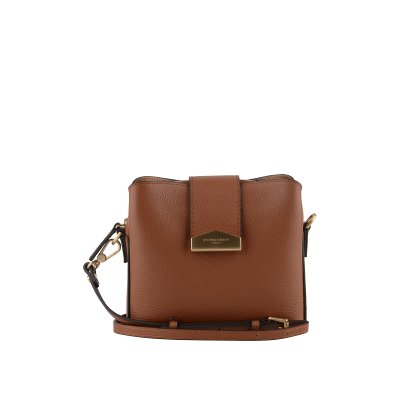 Calfskin leather shoulder bag POURCHET
