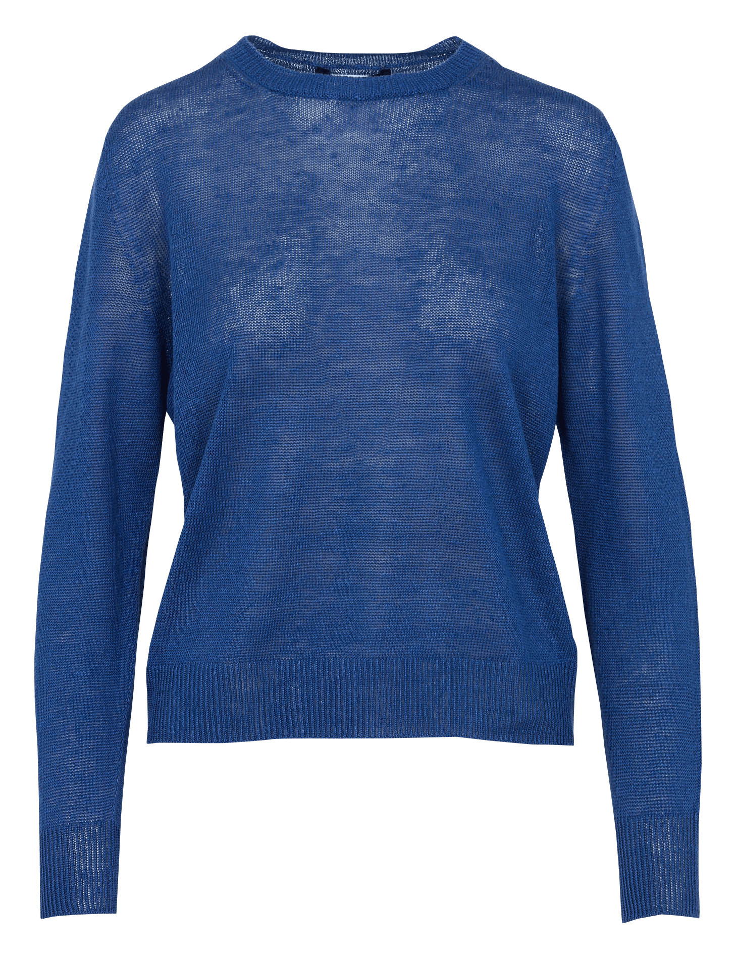 Pull col rond en lin MAX MARA WEEK END Bleu