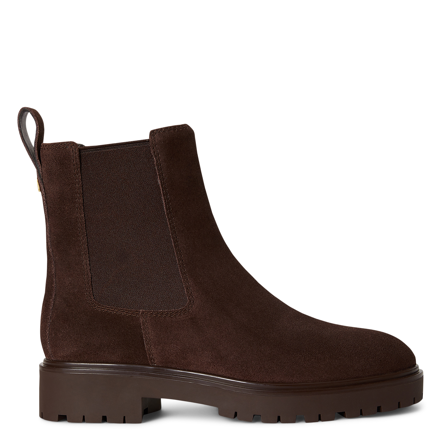 Bottines suédées en cuir mélangé LAUREN RALPH LAUREN Marron