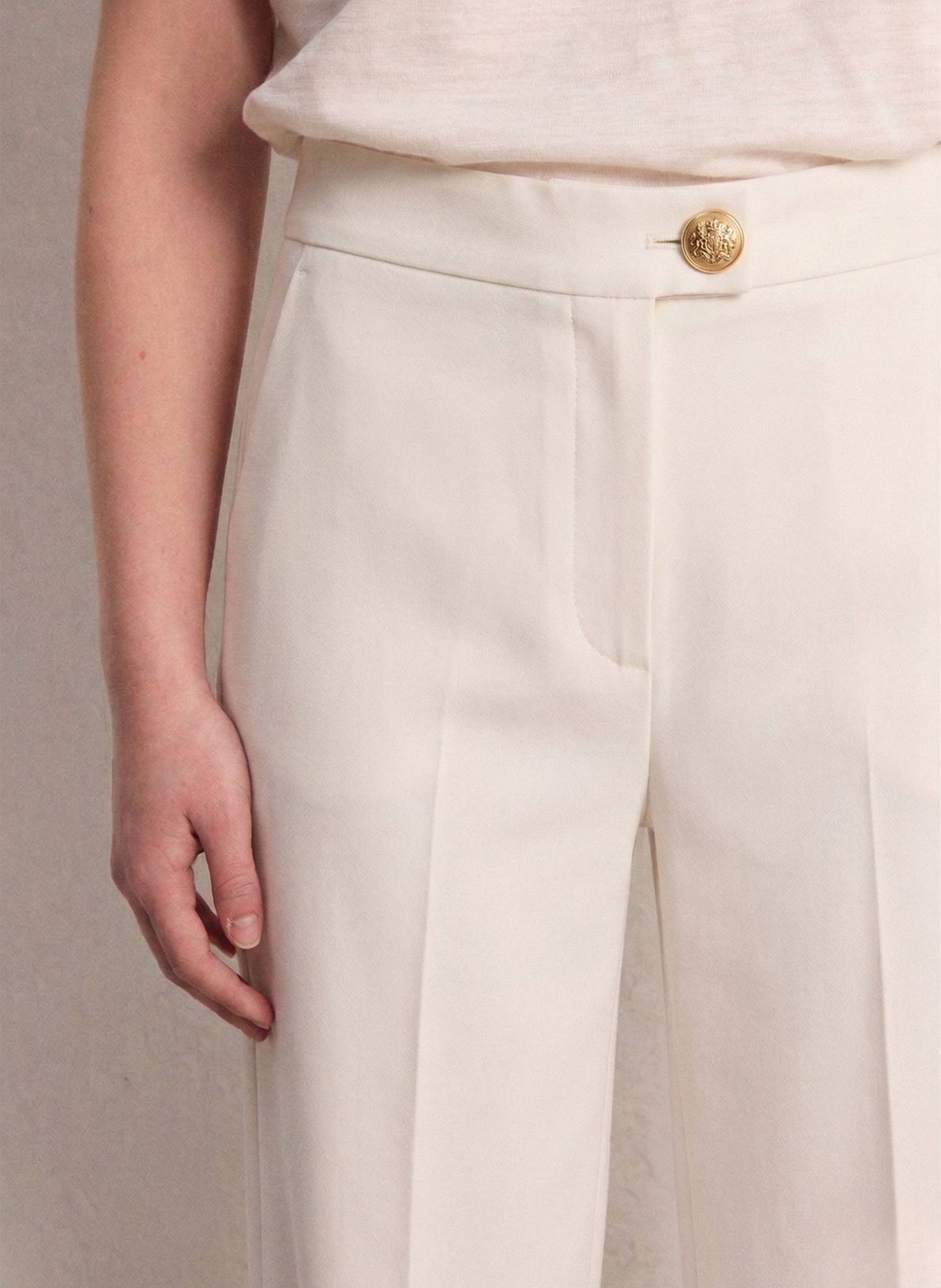 Weit geschnittene Jeans PABLO Beige