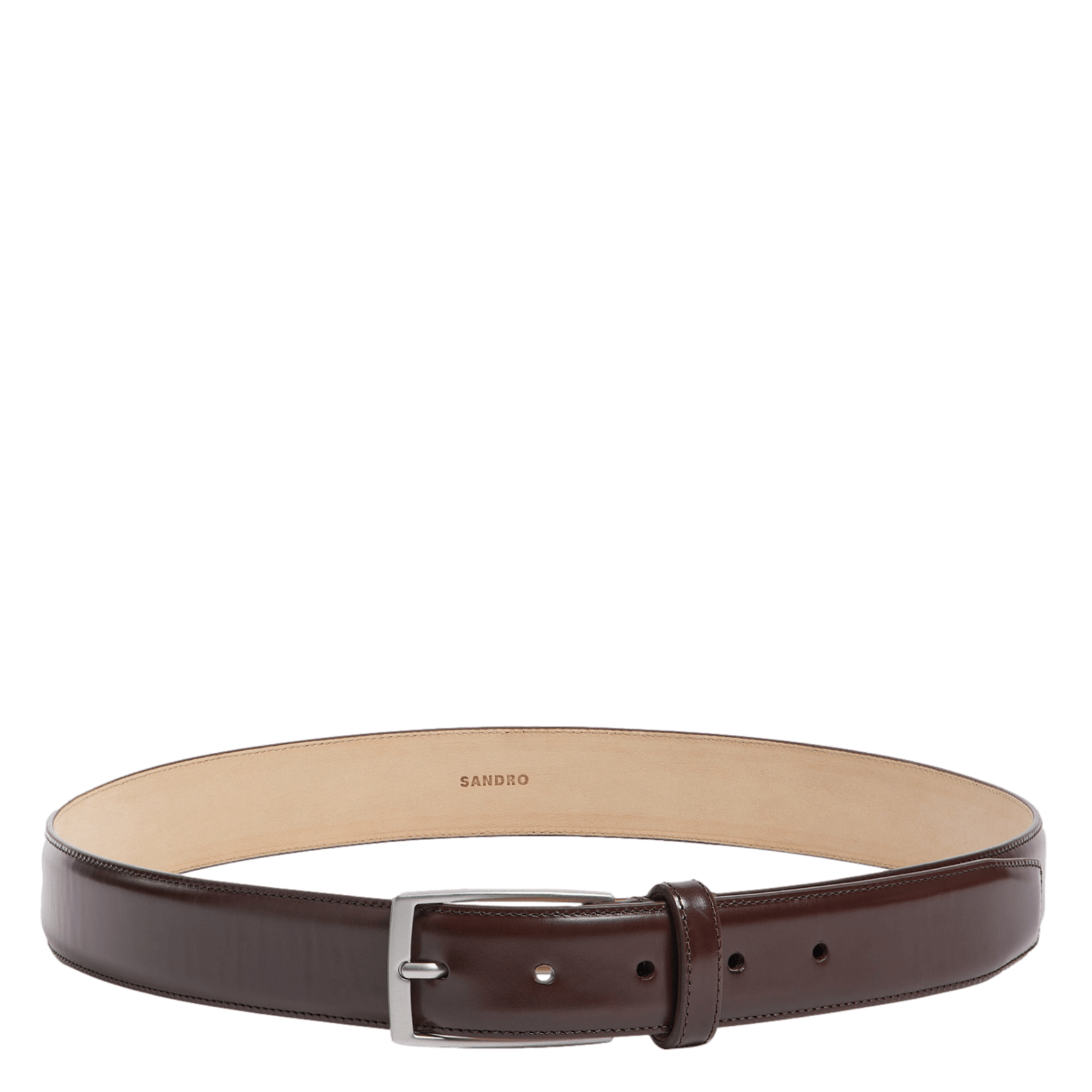 Leather belt SANDRO Brown