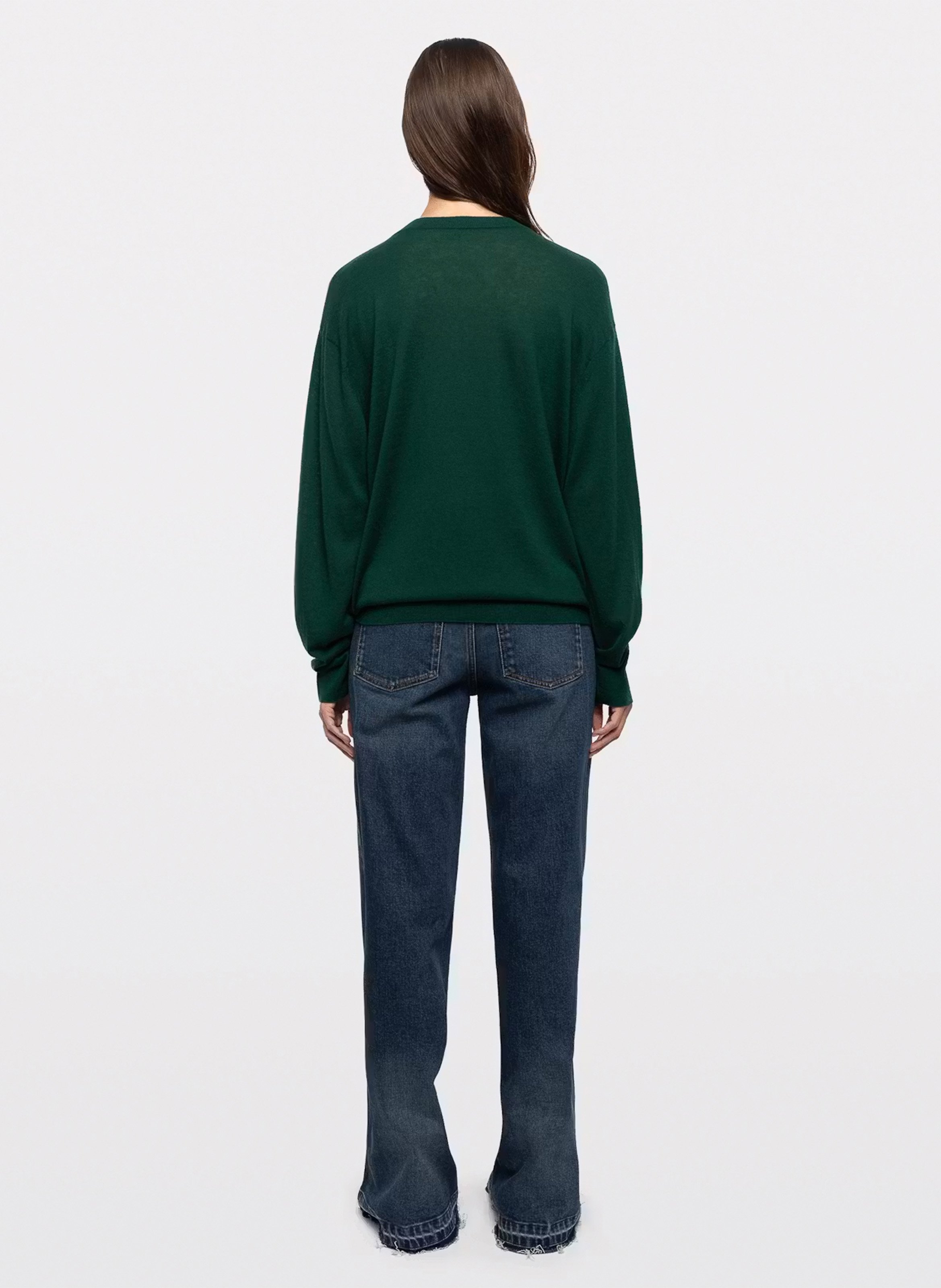 Pull droit uni en cachemire ZADIG&VOLTAIRE Vert