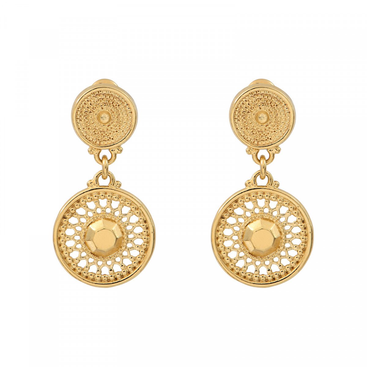 Metal gold-plated stud earrings SATELLITE PARIS Golden
