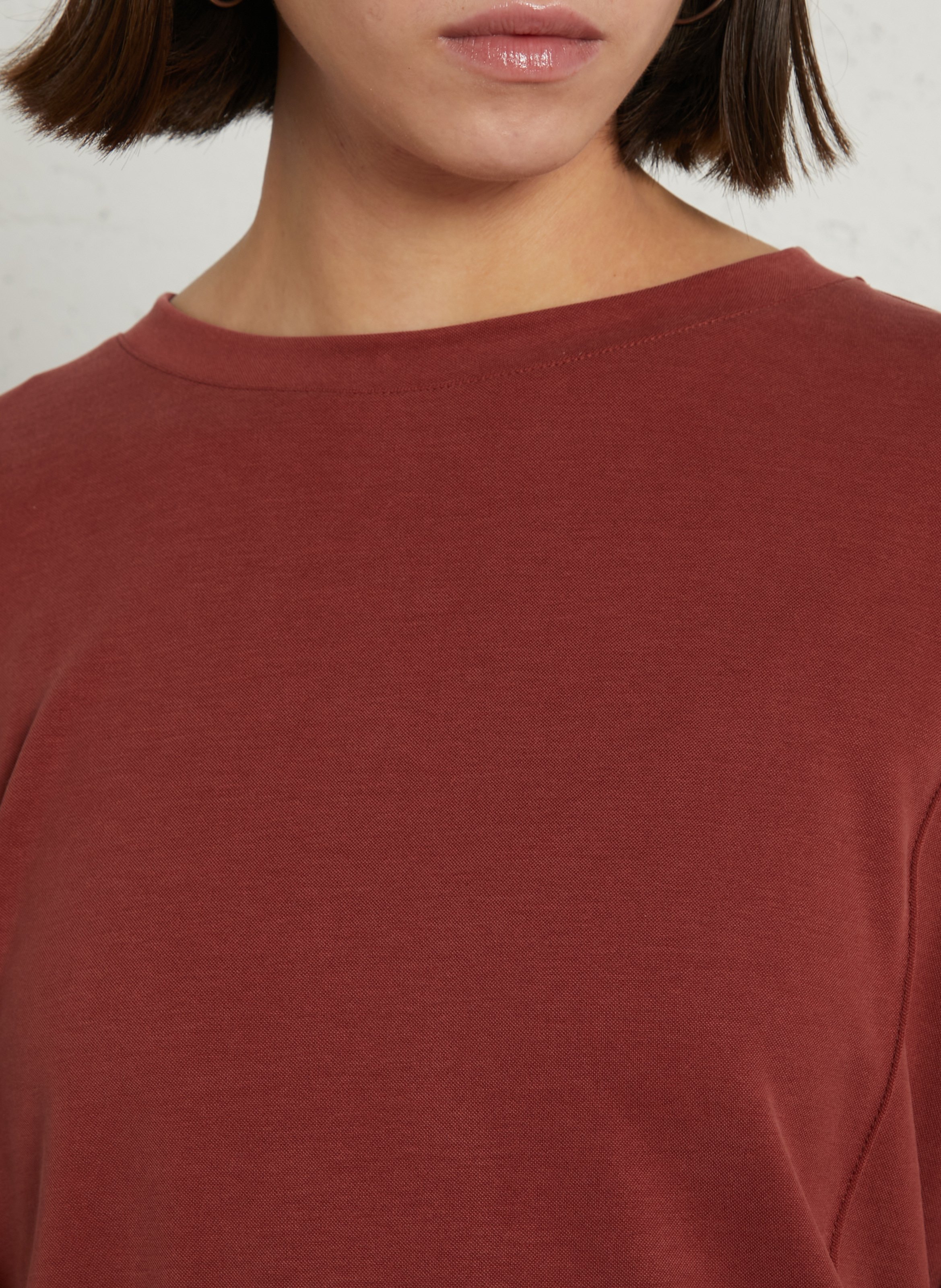 Loose Fit Top with 3/4 Sleeves MAISON 123 Red