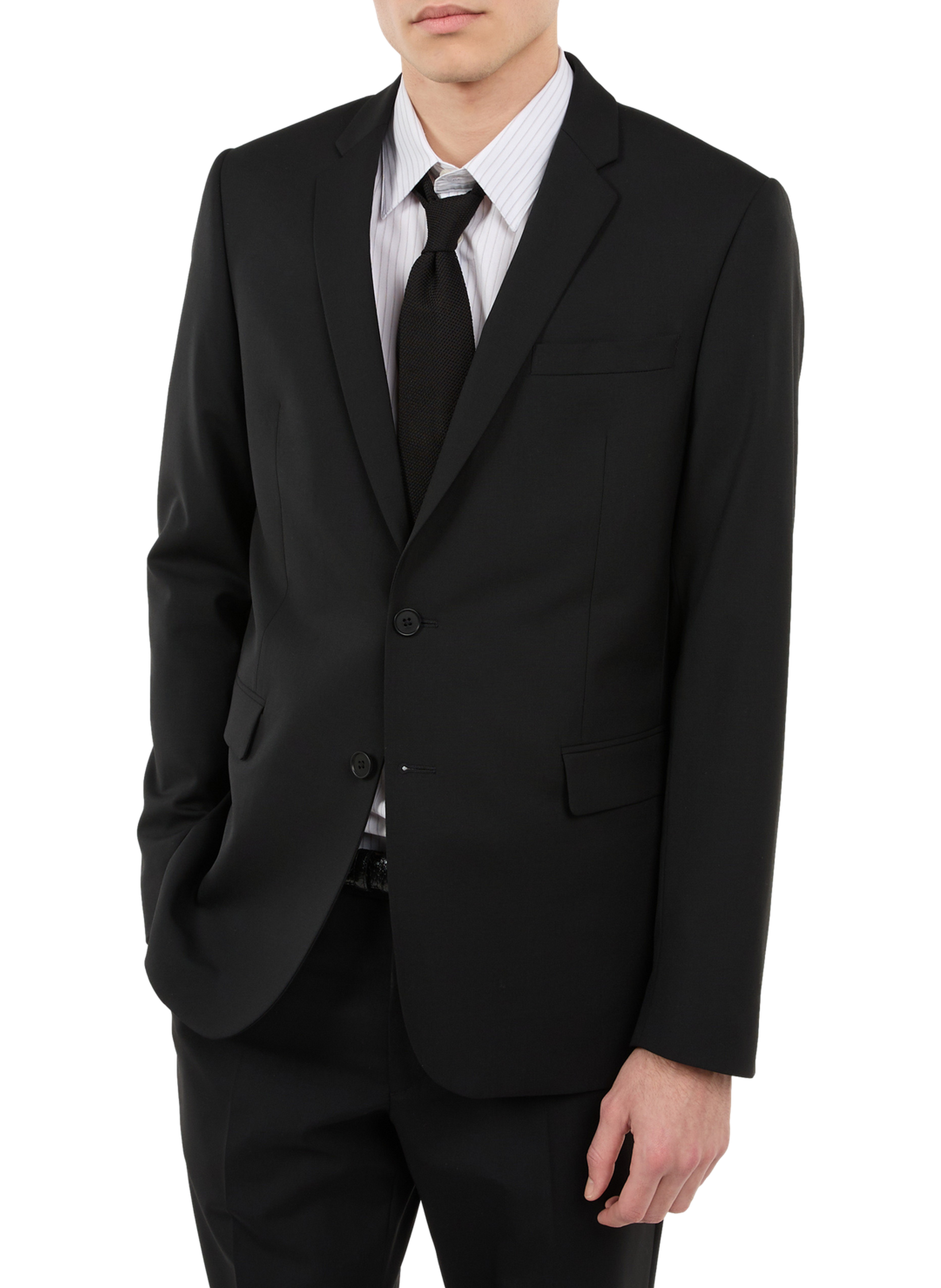 Wool caph blazer jacket SAISON 1865 Black