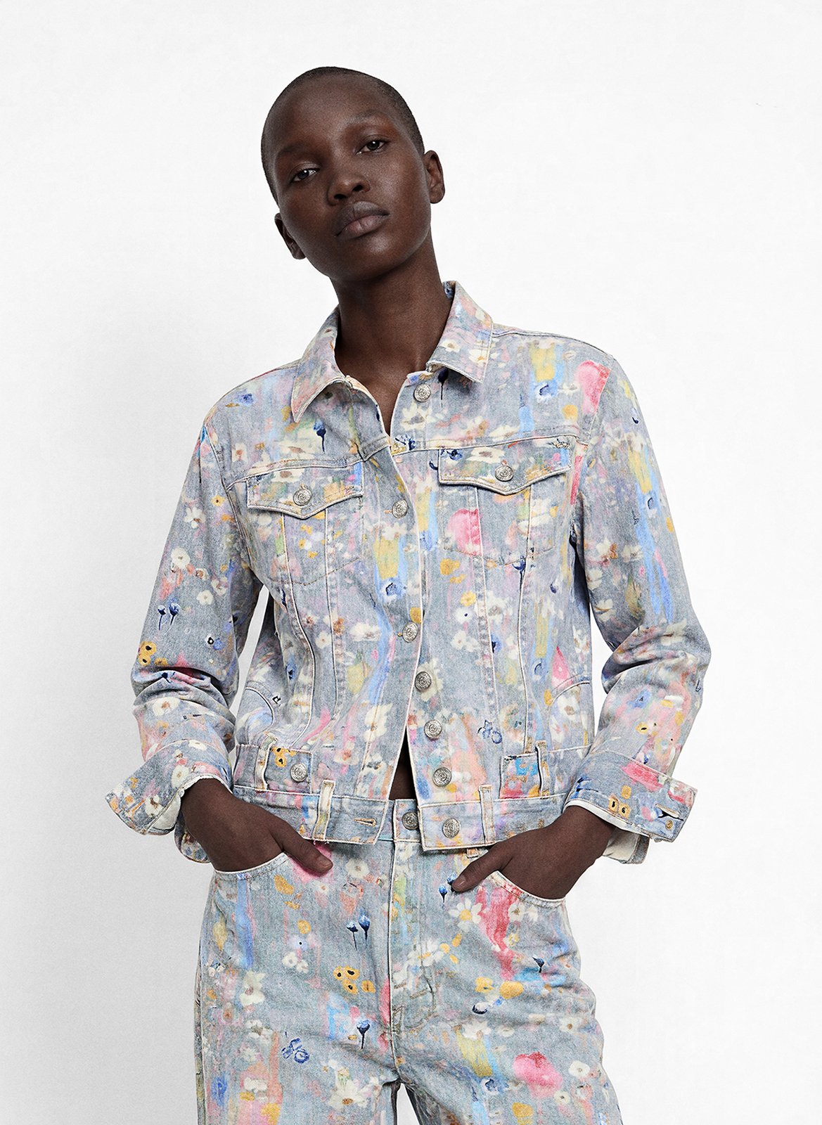 Veste col classique en coton mélangé DESIGUAL Schwarz
