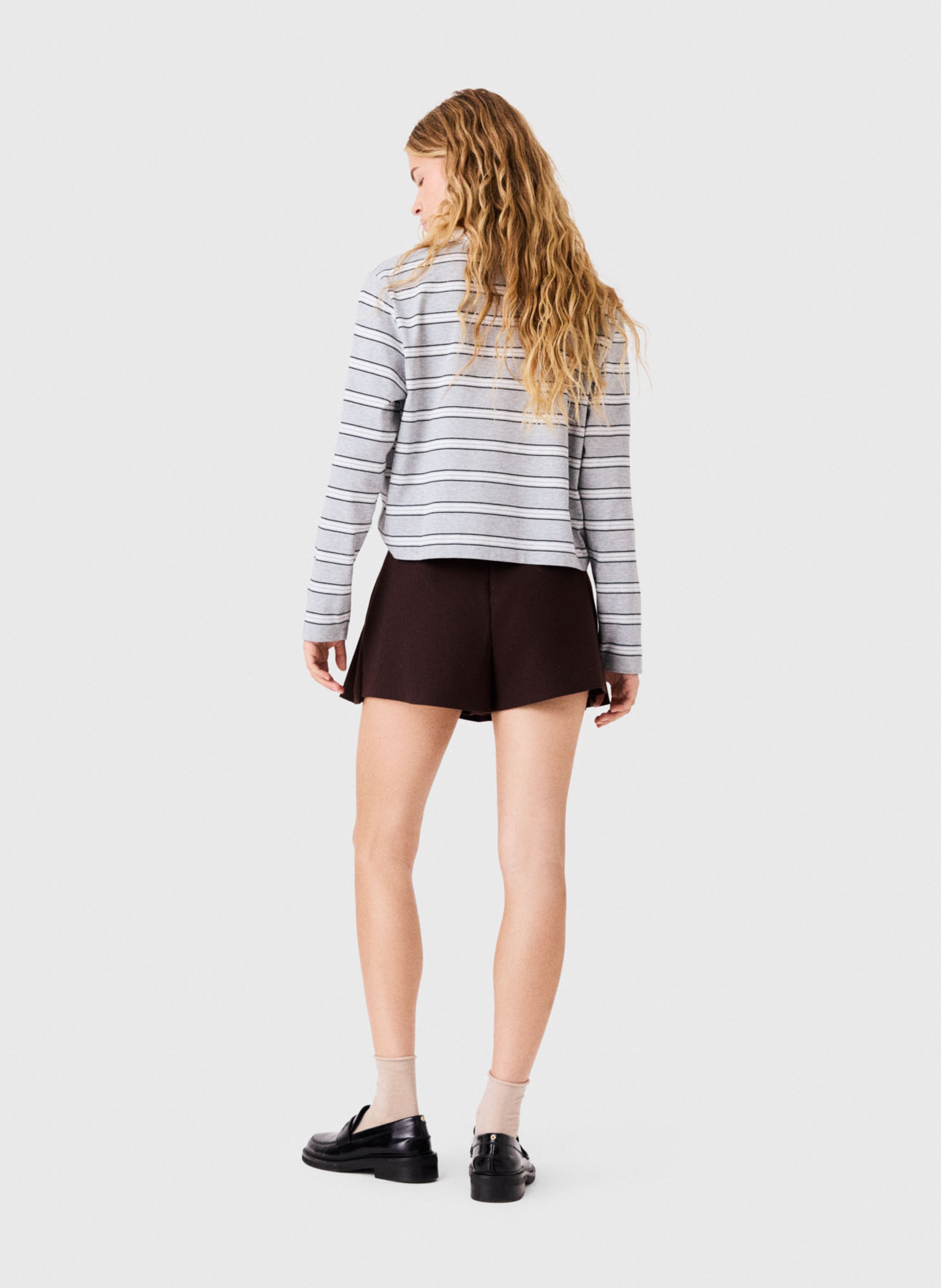 Oversized polo van katoenmix MAJE Grijs